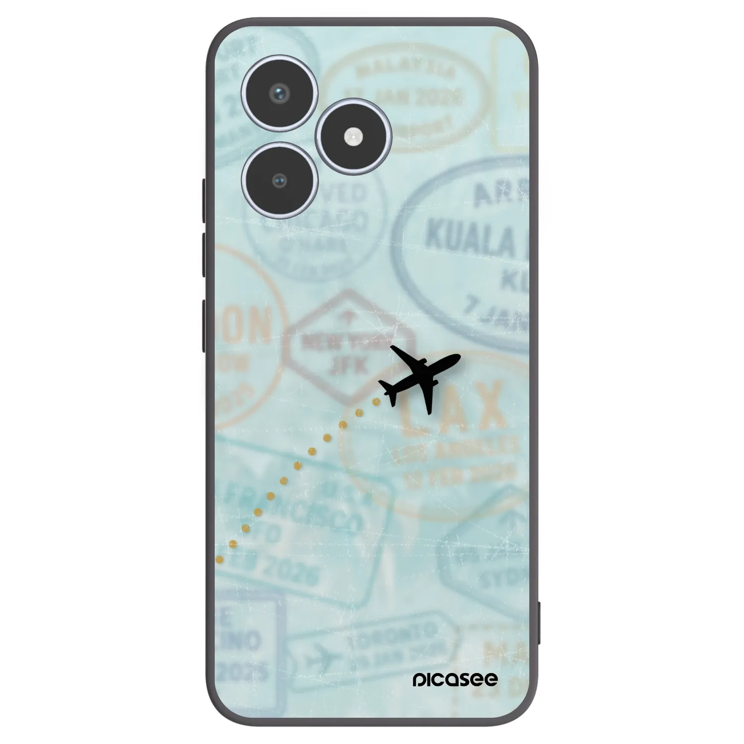 Picasee silikonowe czarne etui na Realme C53 - FLIGHT PATH