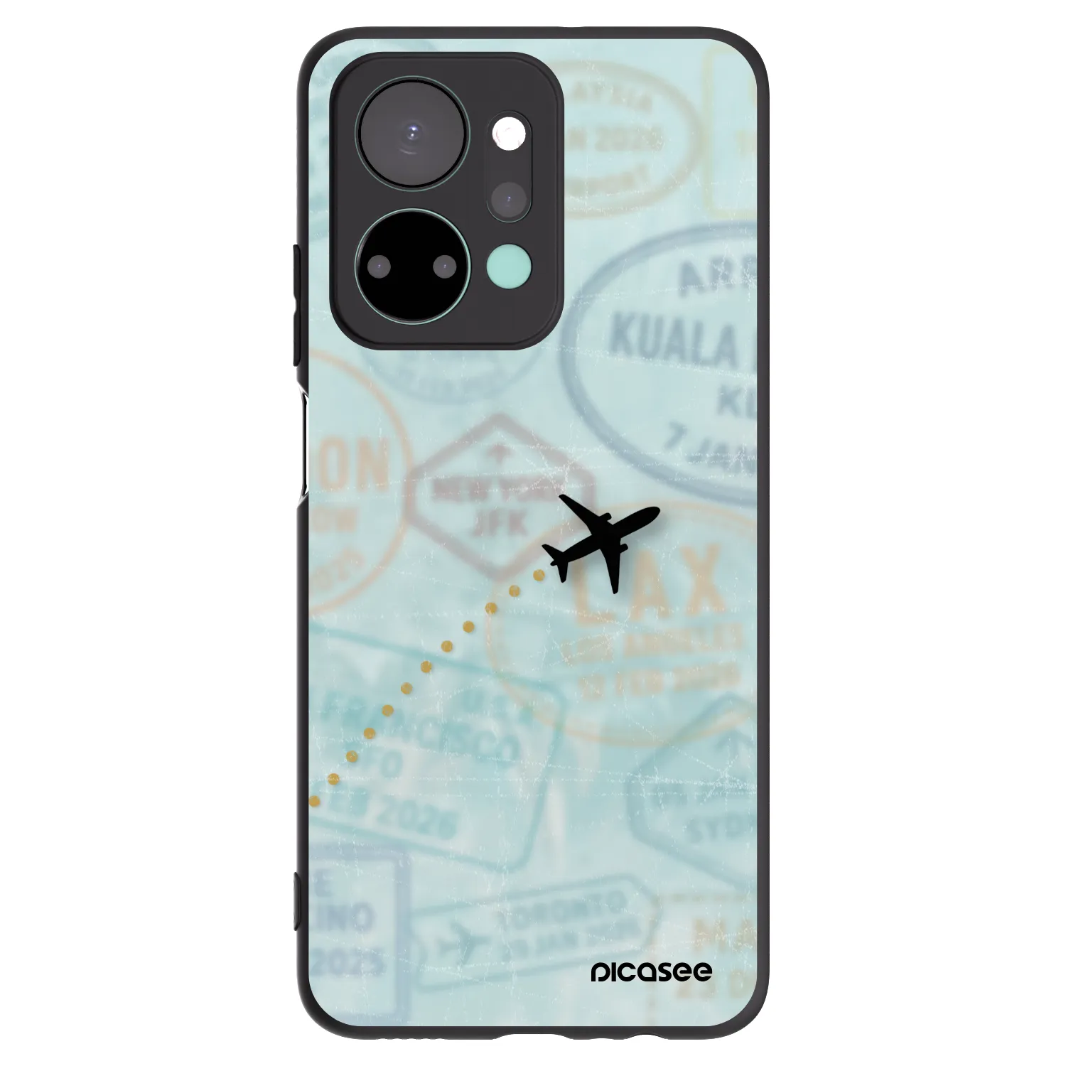 Picasee silikonowe czarne etui na Honor X7a - FLIGHT PATH