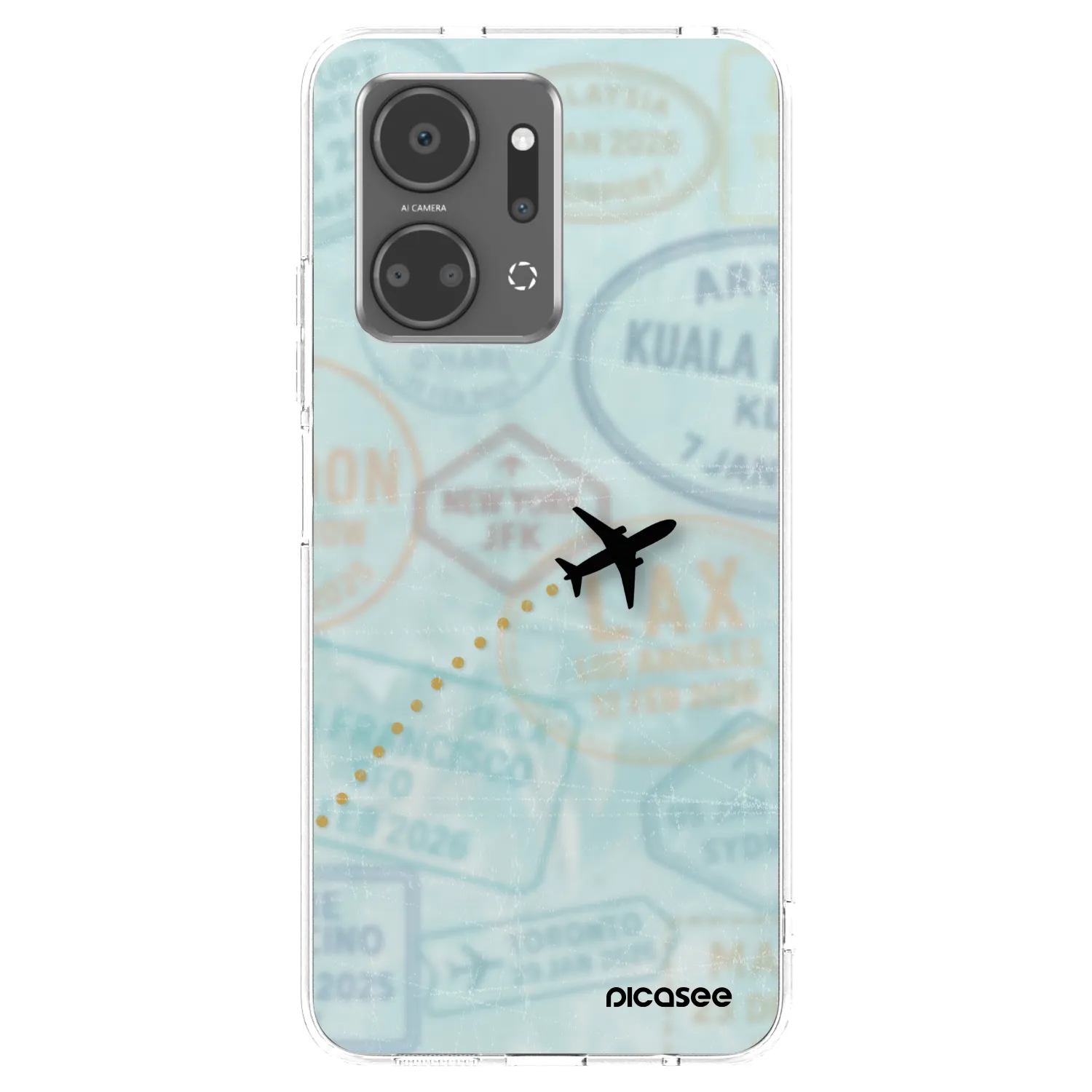 Picasee silikonowe przeźroczyste etui na Honor X7a - FLIGHT PATH