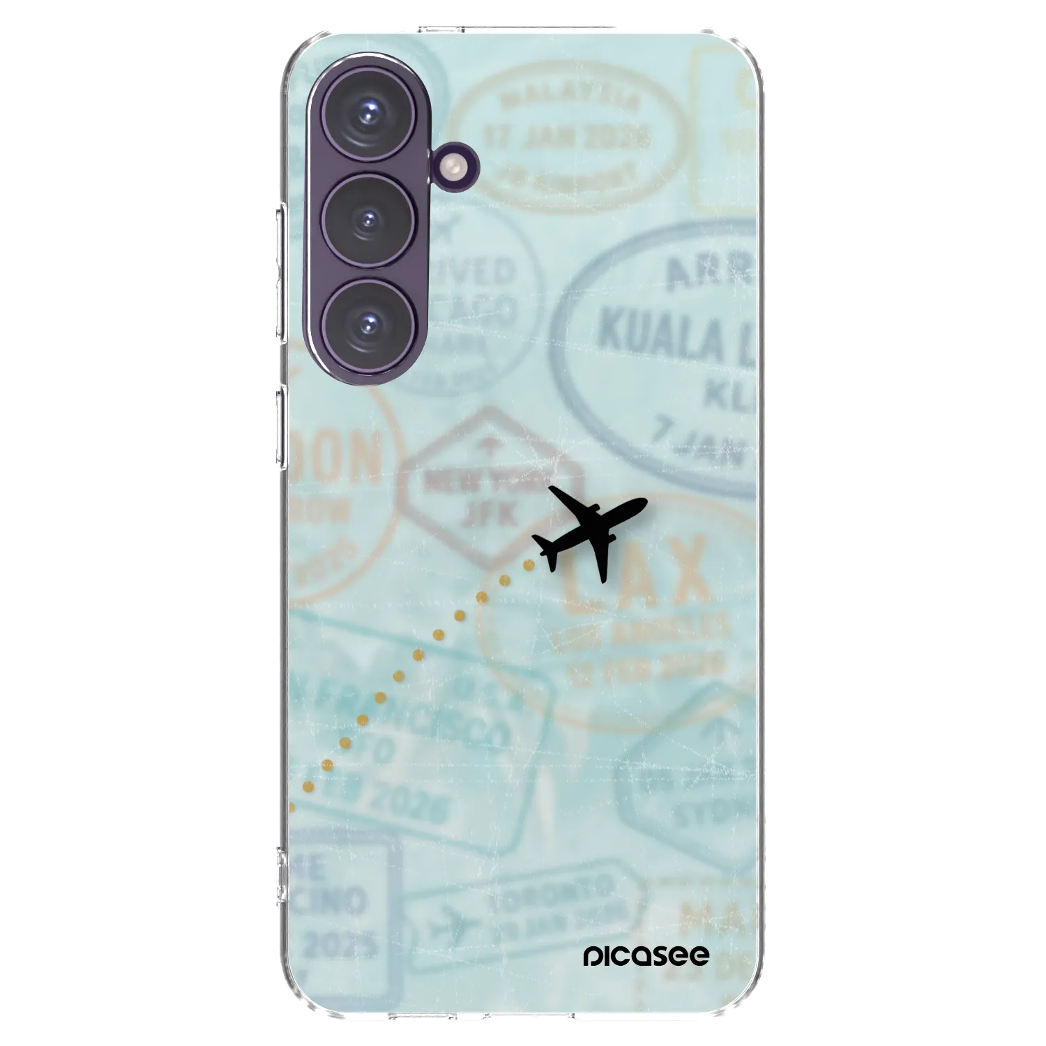 Picasee silikonowe przeźroczyste etui na Samsung Galaxy S24+ S926B 5G - FLIGHT PATH