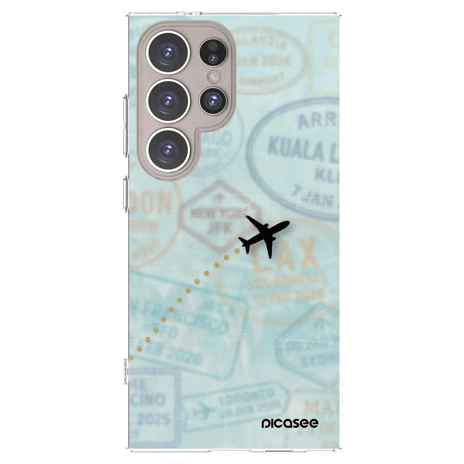 Picasee silikonowe przeźroczyste etui na Samsung Galaxy S24 Ultra S928B 5G - FLIGHT PATH