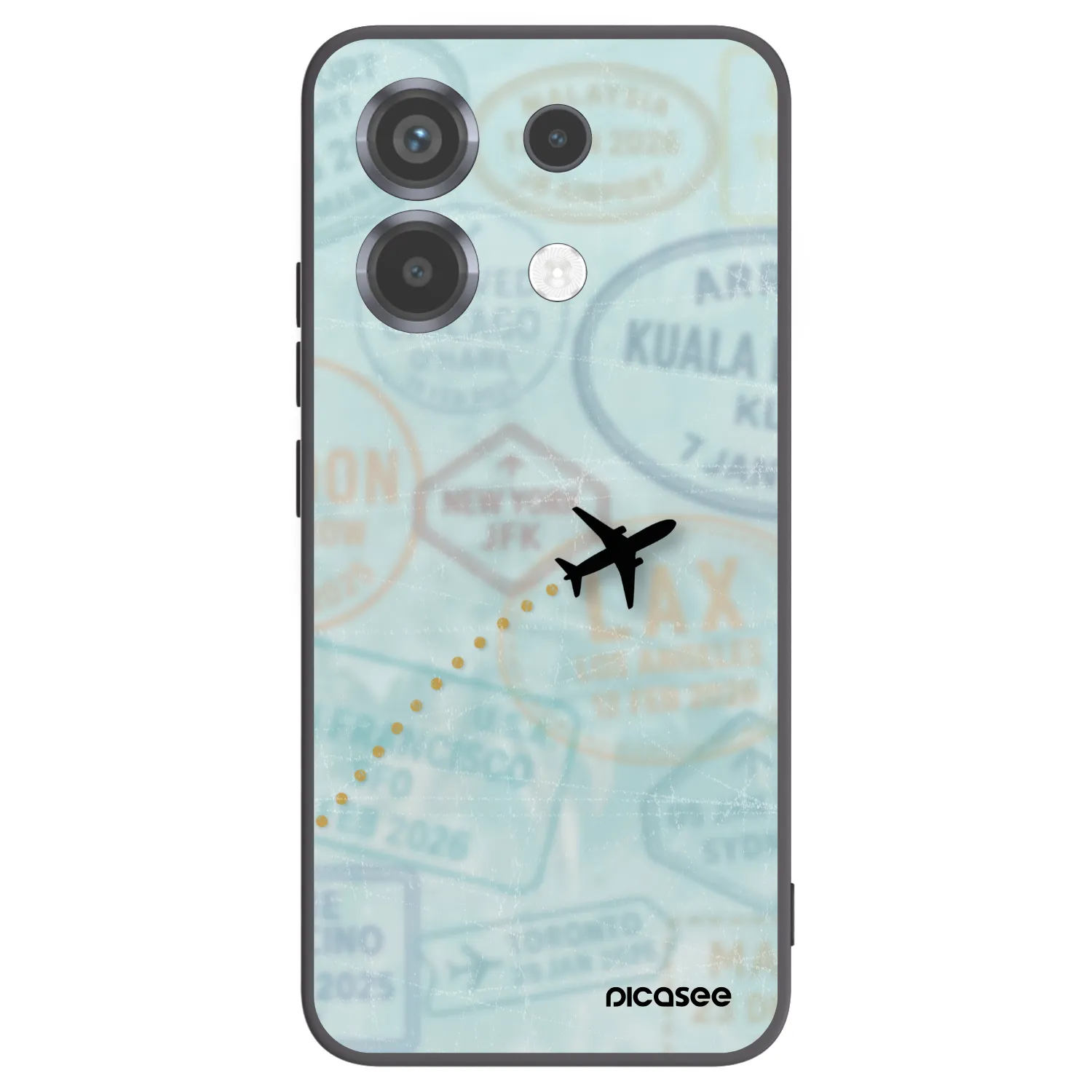 Picasee silikonowe czarne etui na Xiaomi Poco X6 - FLIGHT PATH