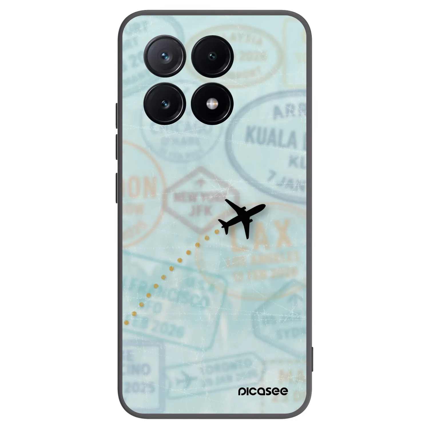 Picasee silikonowe czarne etui na Xiaomi Poco X6 Pro - FLIGHT PATH