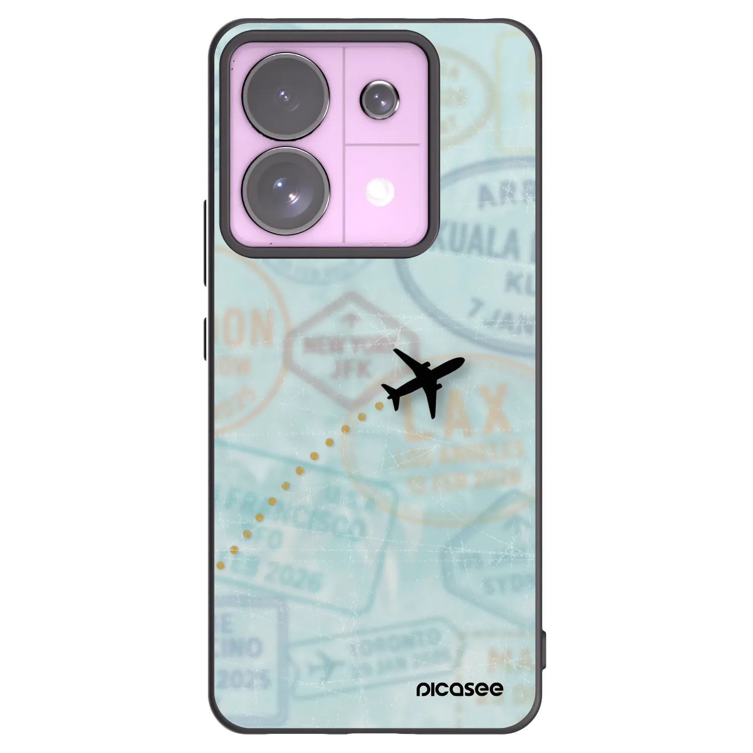 Picasee silikonowe czarne etui na Xiaomi Redmi Note 13 Pro 5G - FLIGHT PATH