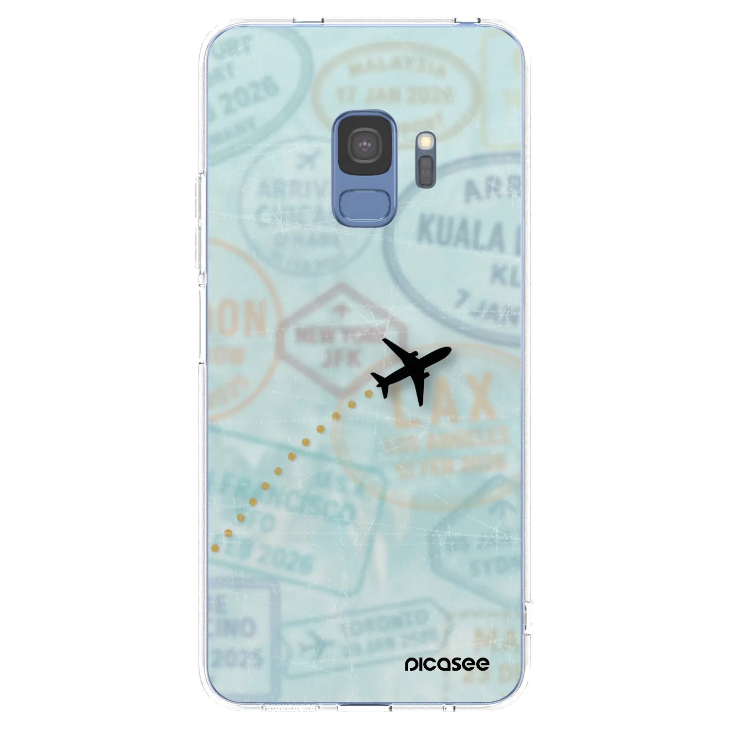 Picasee silikonowe przeźroczyste etui na Samsung Galaxy S9 G960F - FLIGHT PATH