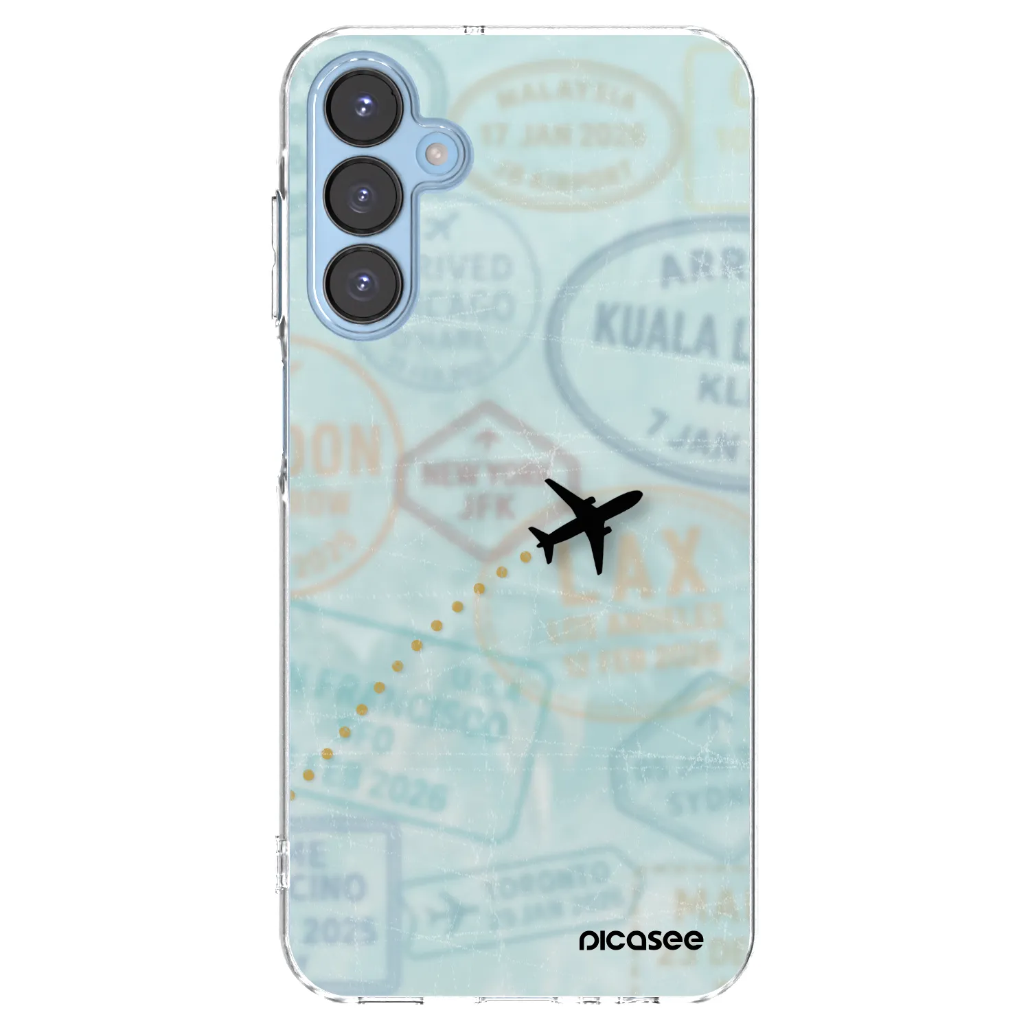 Picasee silikonowe przeźroczyste etui na Samsung Galaxy A15 A156B 5G - FLIGHT PATH
