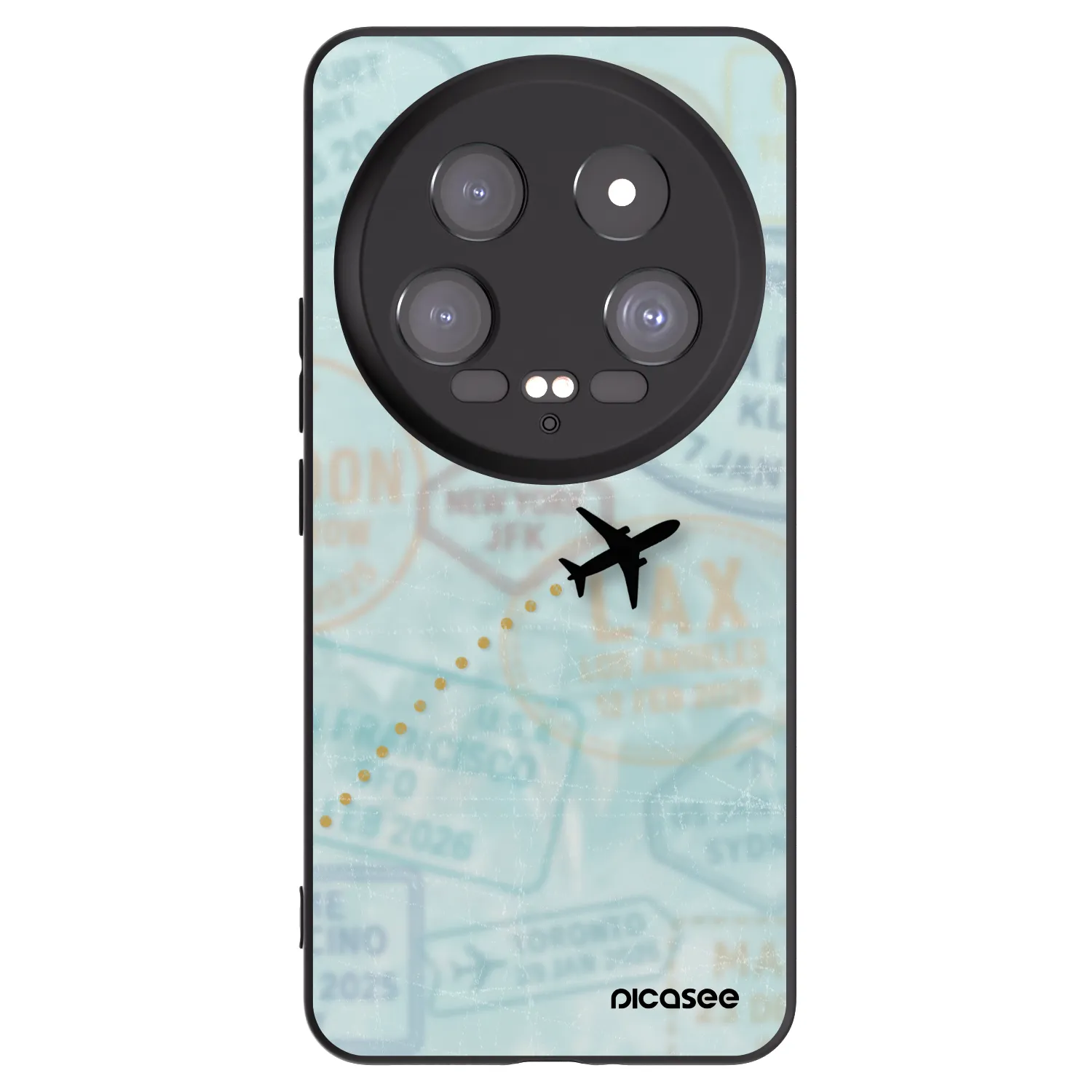 Picasee silikonowe czarne etui na Xiaomi 14 Ultra - FLIGHT PATH