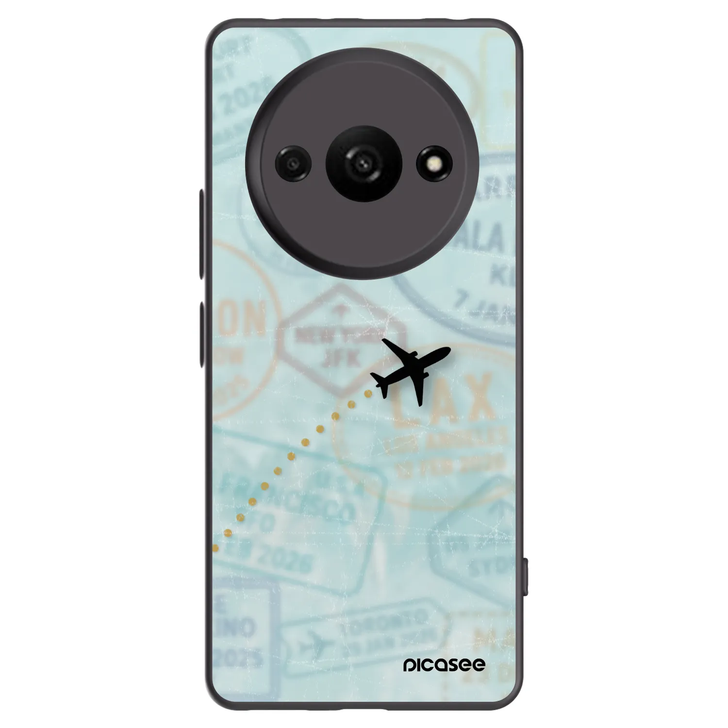 Picasee silikonowe czarne etui na Xiaomi Redmi A3 - FLIGHT PATH