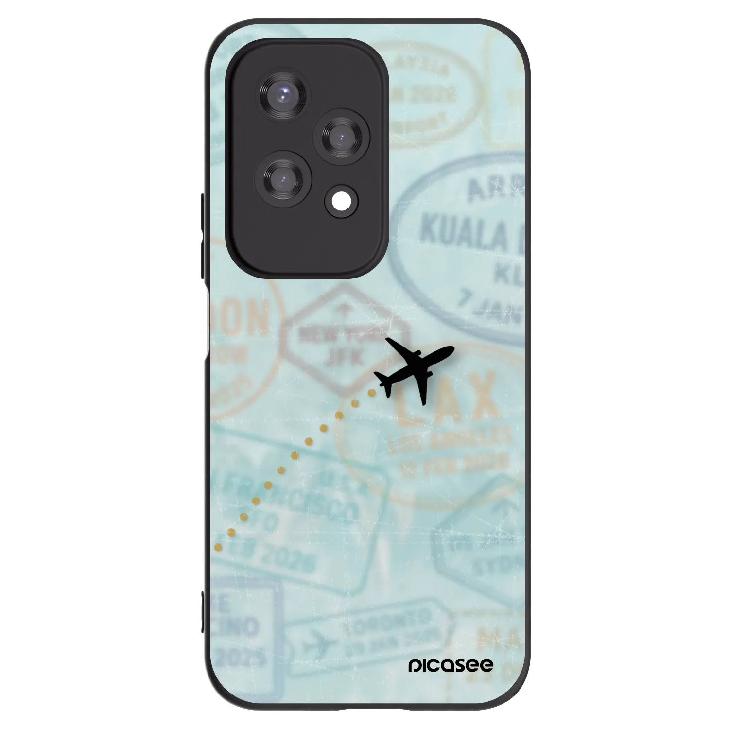 Picasee silikonowe czarne etui na Honor 200 Lite - FLIGHT PATH