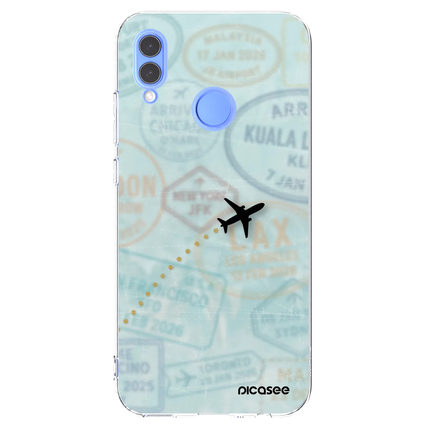 Picasee silikonowe przeźroczyste etui na Huawei P Smart 2019 - FLIGHT PATH