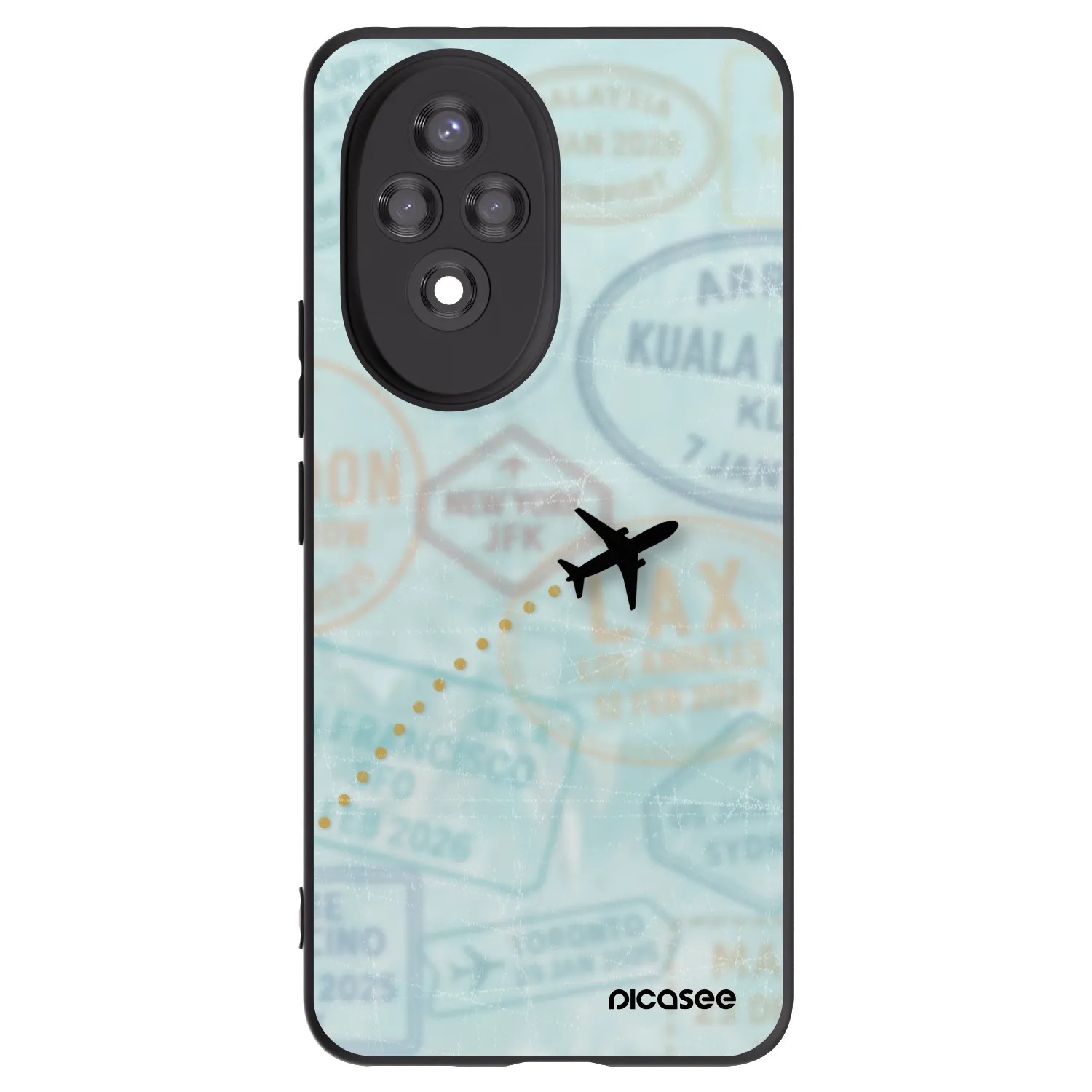 Picasee silikonowe czarne etui na Honor 200 Pro 5G - FLIGHT PATH