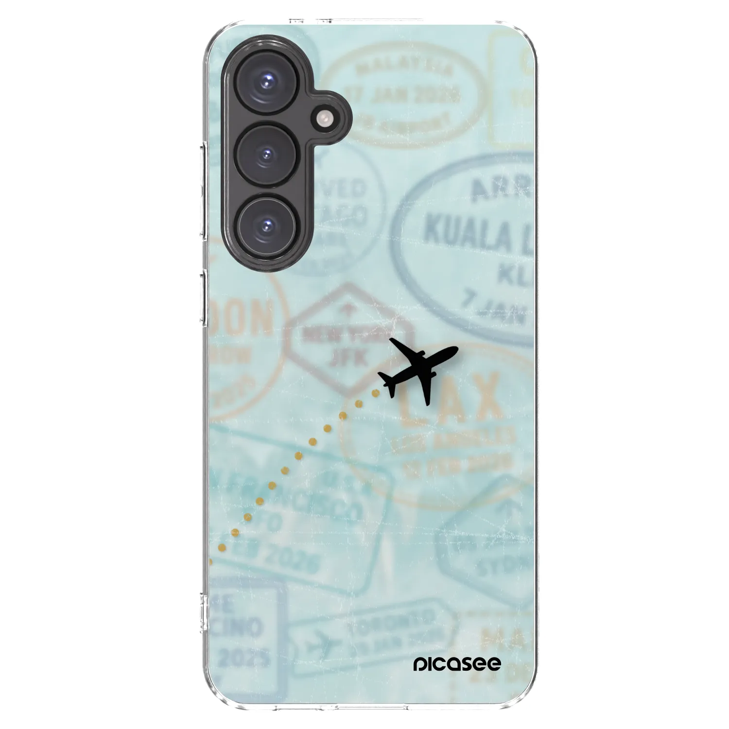 Picasee silikonowe przeźroczyste etui na Samsung Galaxy S24 FE S721B - FLIGHT PATH