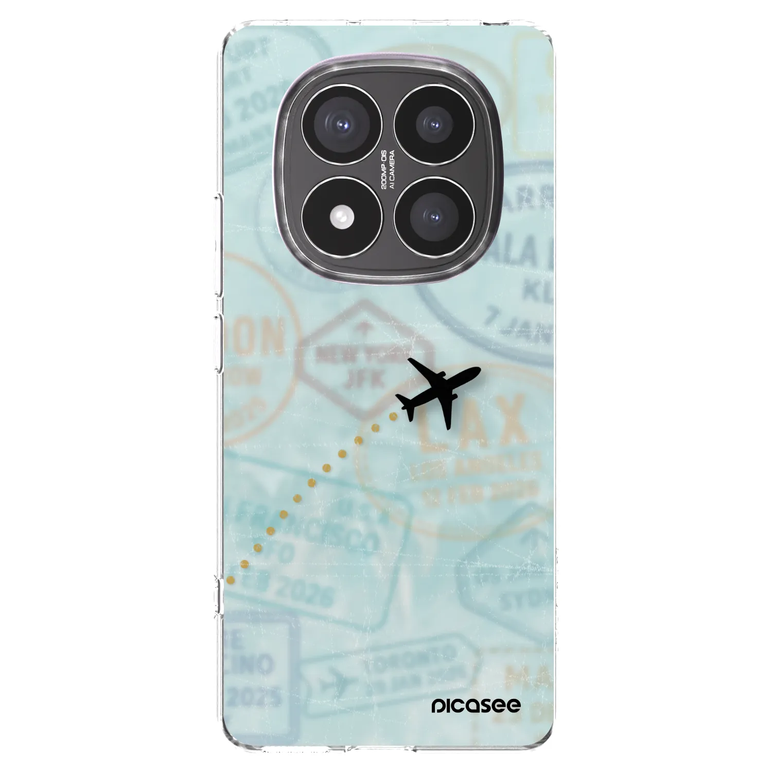 Picasee silikonowe przeźroczyste etui na Xiaomi Redmi Note 14 Pro+ 5G - FLIGHT PATH