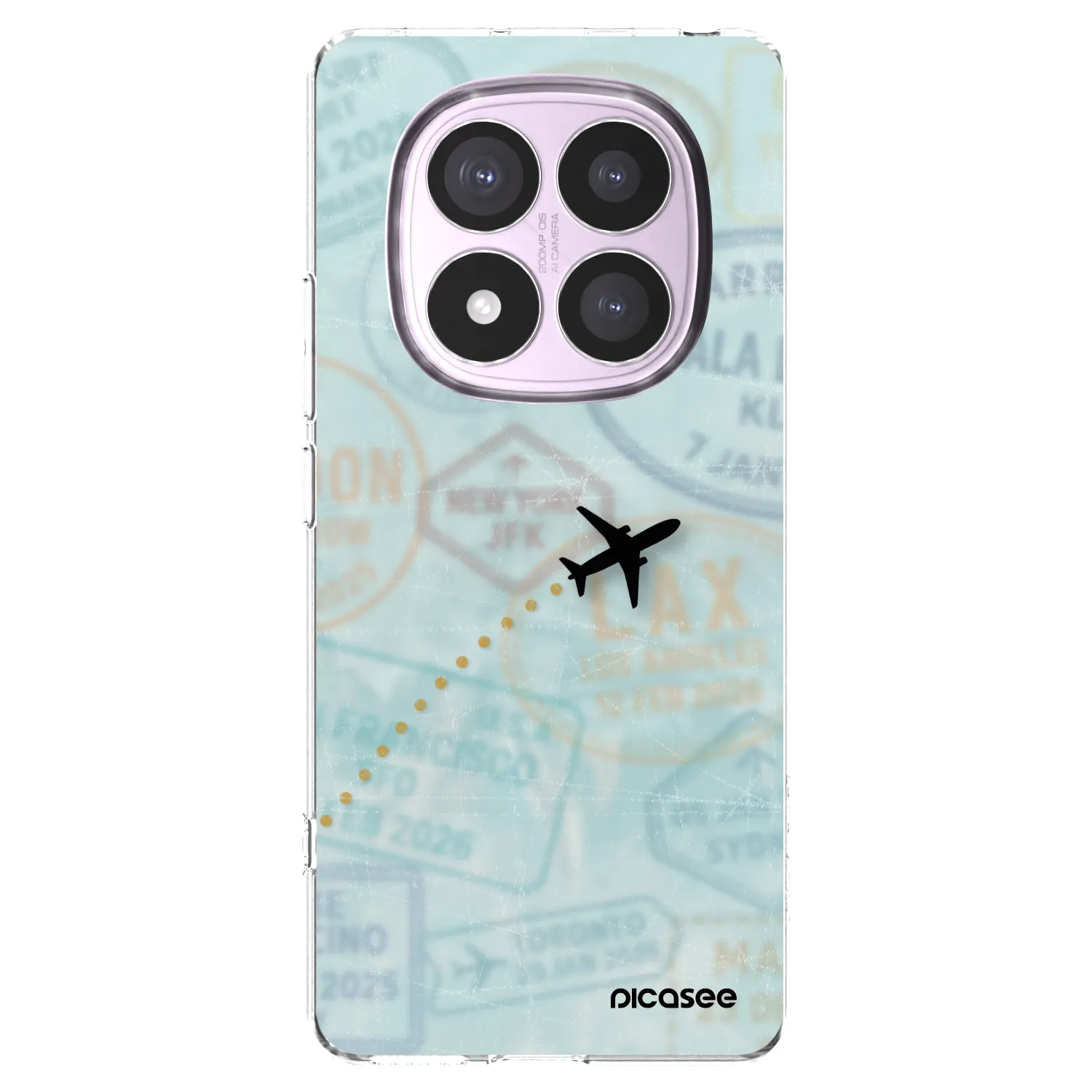 Picasee silikonowe przeźroczyste etui na Xiaomi Redmi Note 14 Pro 5G - FLIGHT PATH
