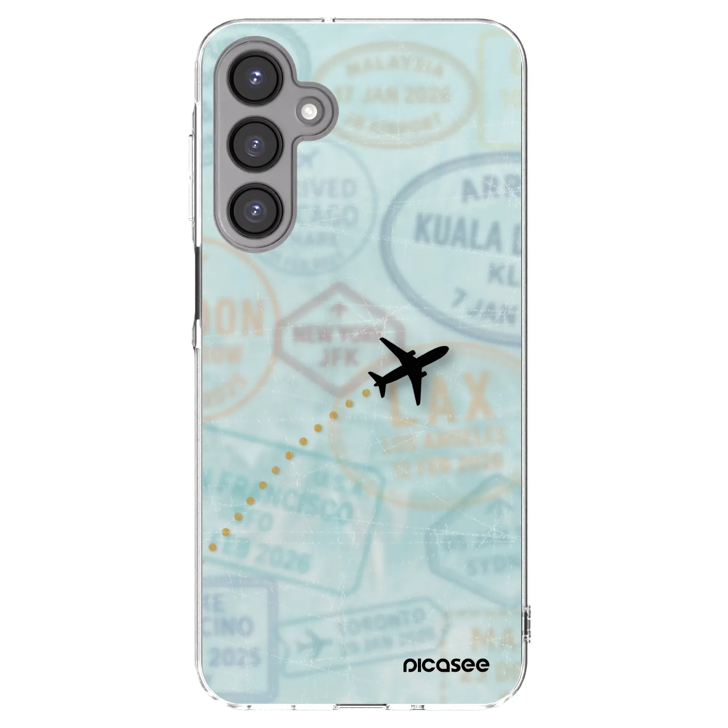 Picasee silikonowe przeźroczyste etui na Samsung Galaxy A16 5G - FLIGHT PATH