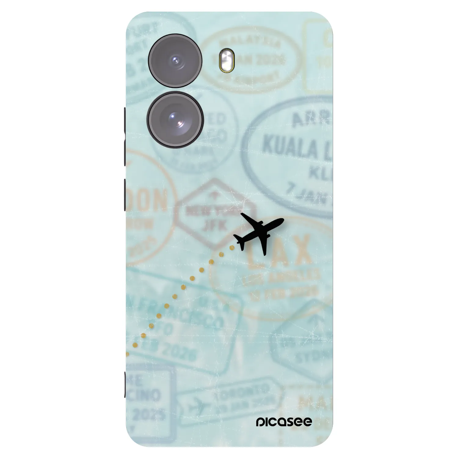 Picasee silikonowe czarne etui na Xiaomi Poco X7 - FLIGHT PATH