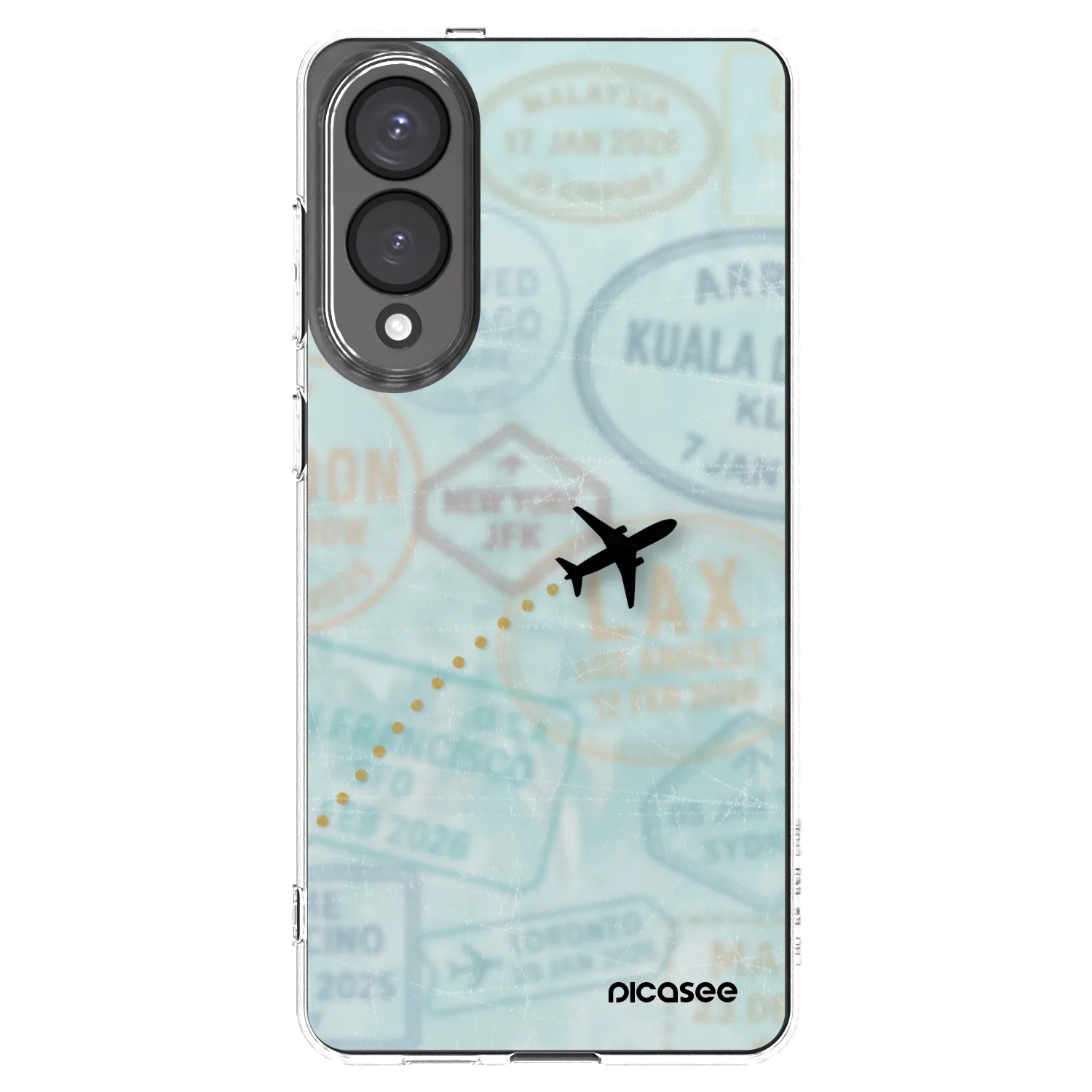 Picasee silikonowe przeźroczyste etui na Samsung Galaxy S25 Edge 5G - FLIGHT PATH
