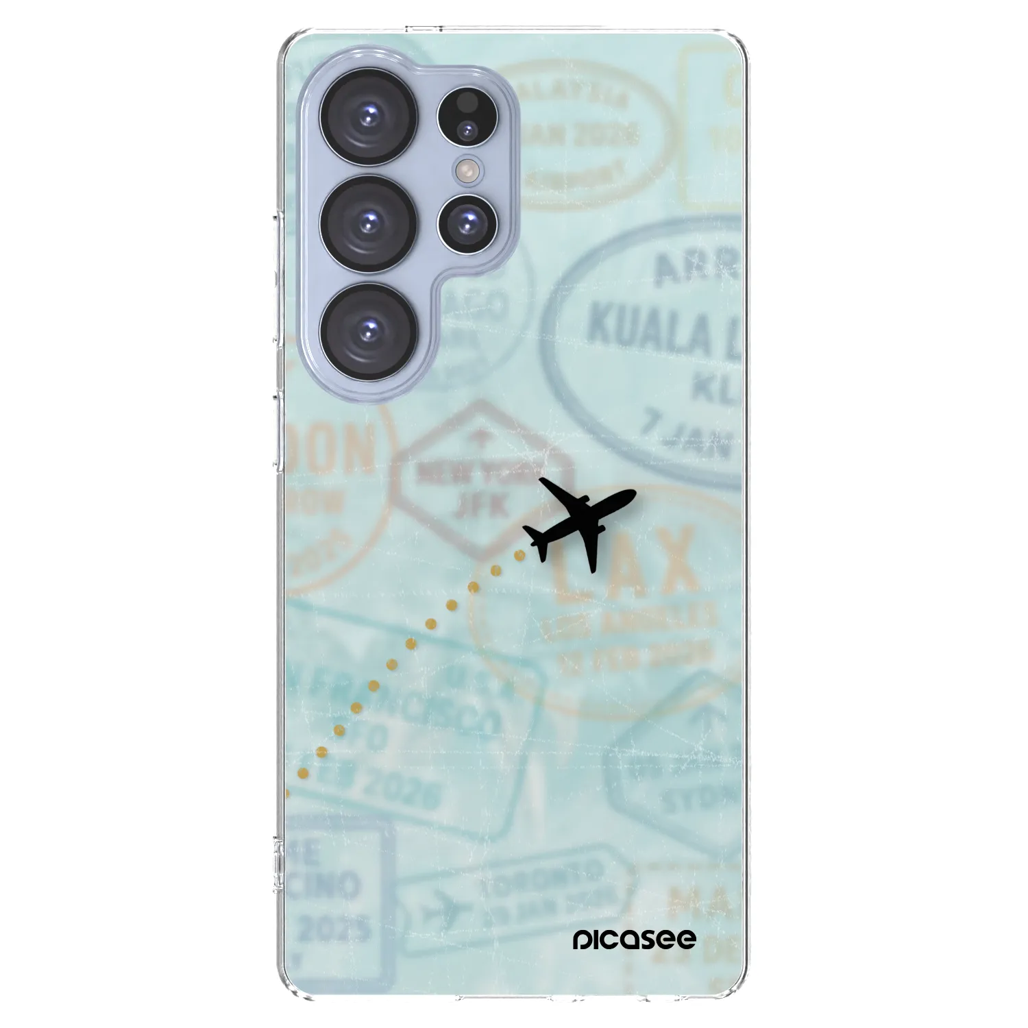 Picasee silikonowe przeźroczyste etui na Samsung Galaxy S25 Ultra 5G - FLIGHT PATH