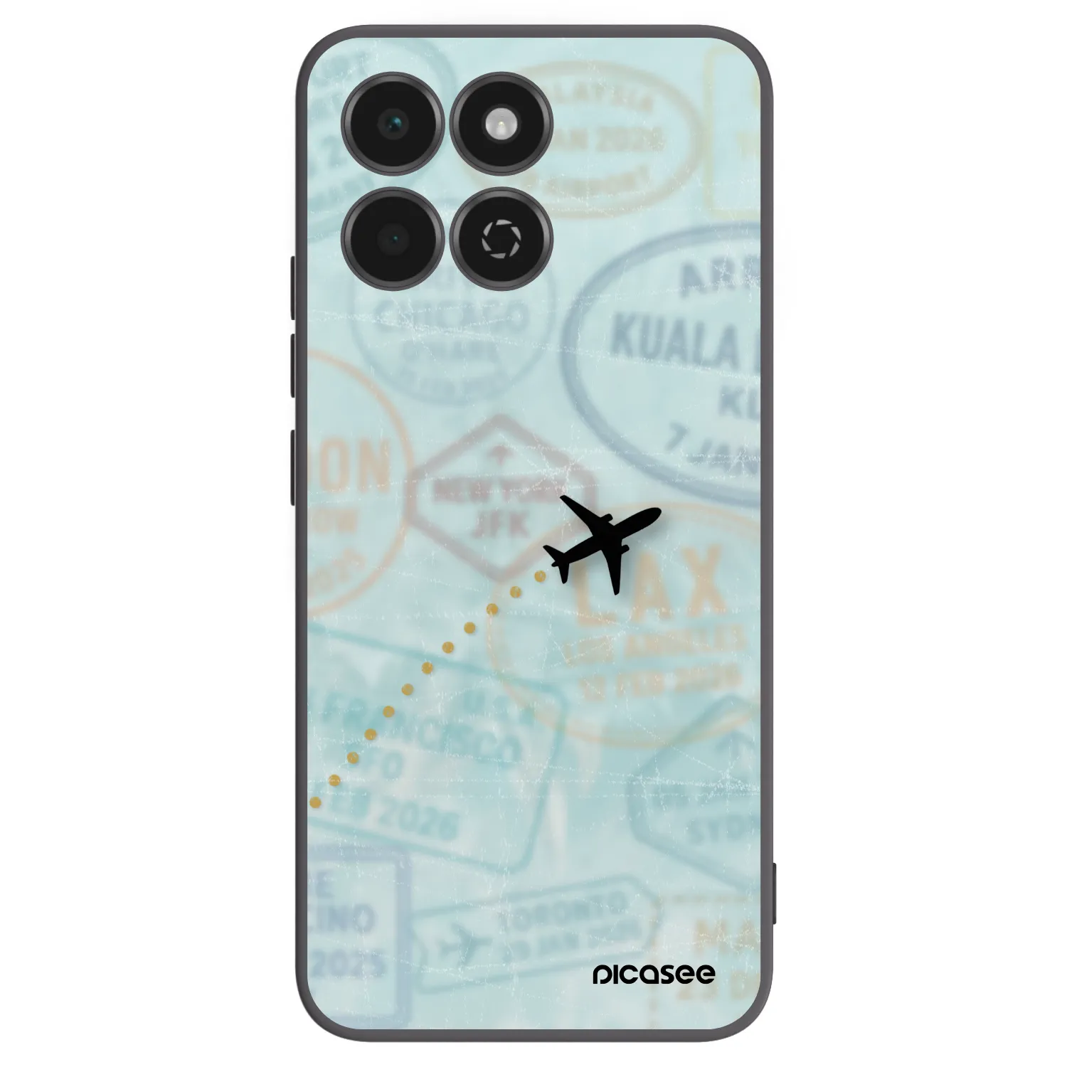 Picasee silikonowe czarne etui na Honor 200 Smart 5G - FLIGHT PATH