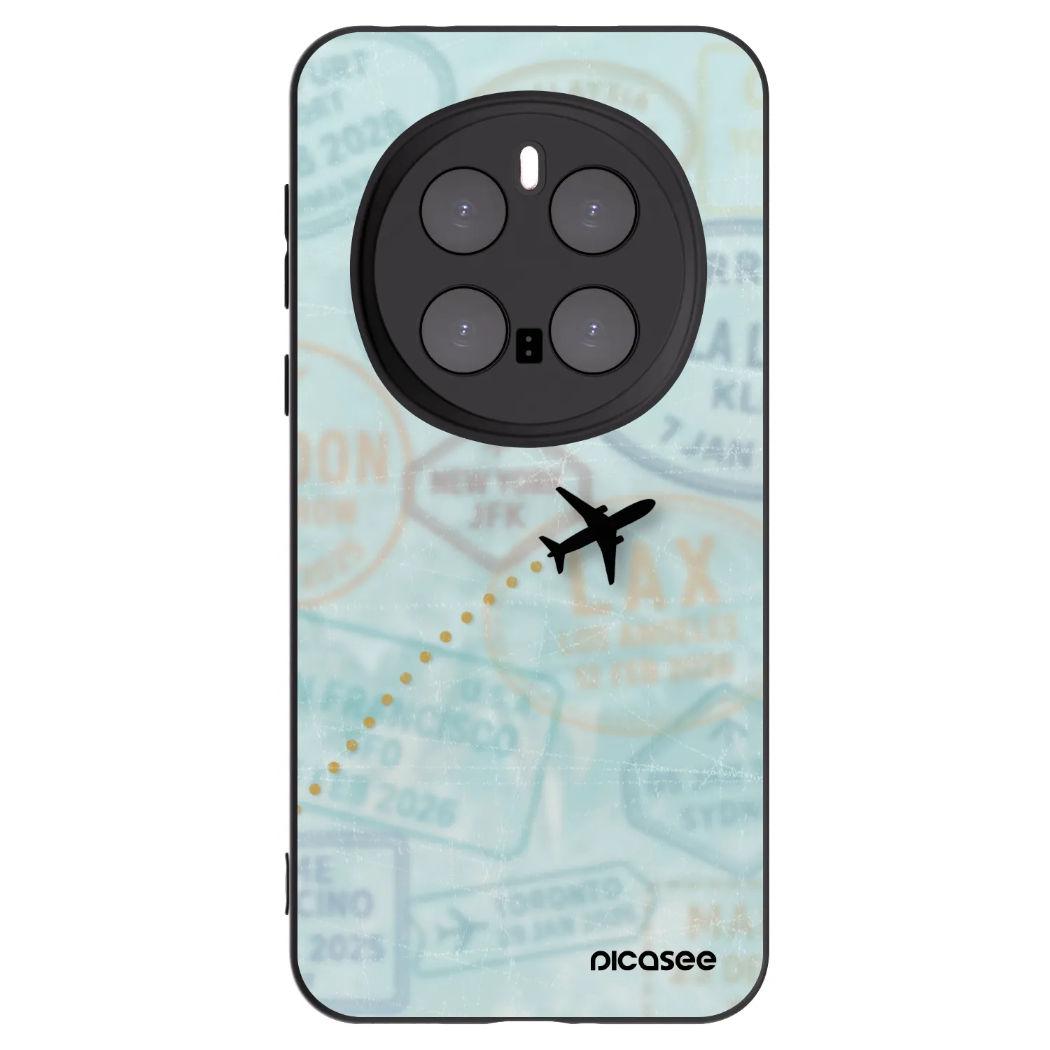 Picasee silikonowe czarne etui na Honor Magic7 Pro 5G - FLIGHT PATH