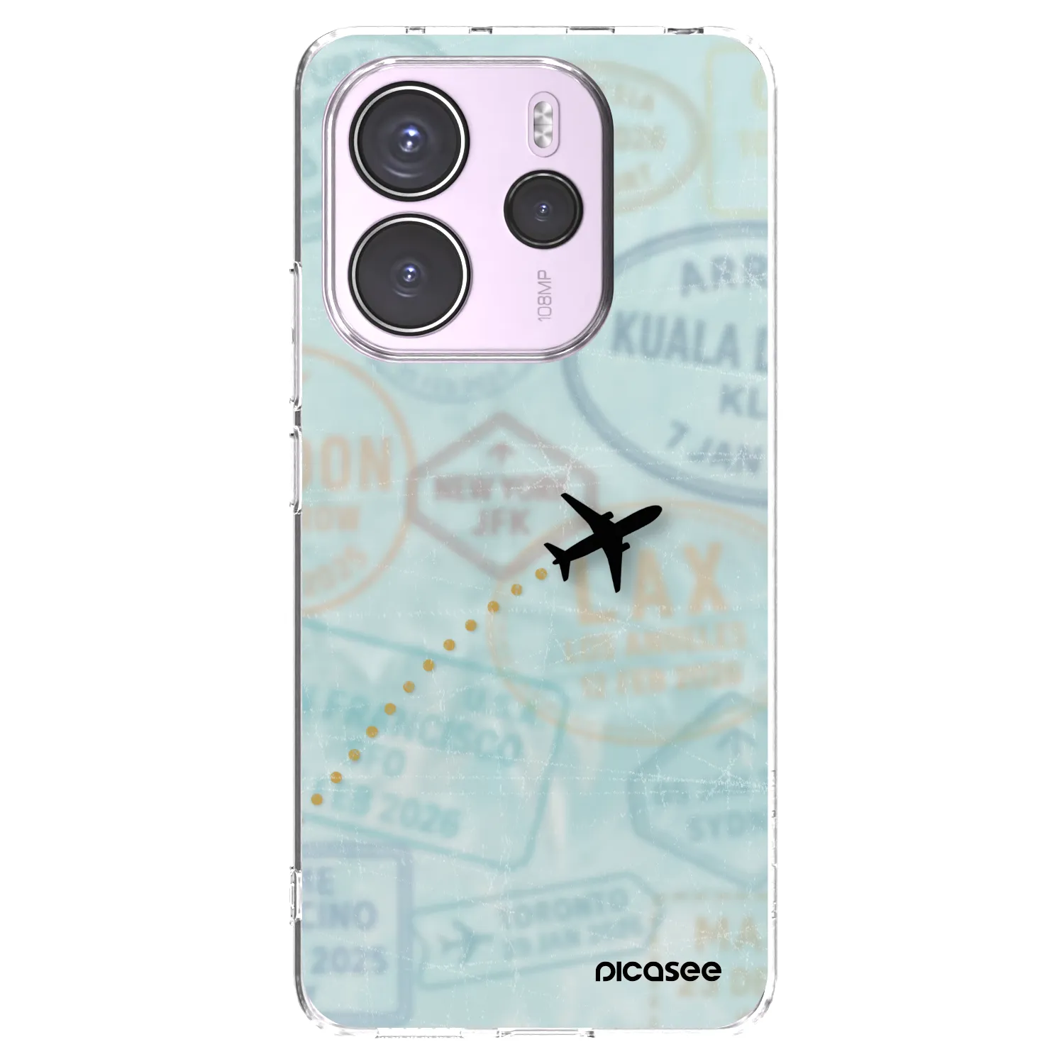 Picasee silikonowe przeźroczyste etui na Xiaomi Redmi Note 14 4G - FLIGHT PATH