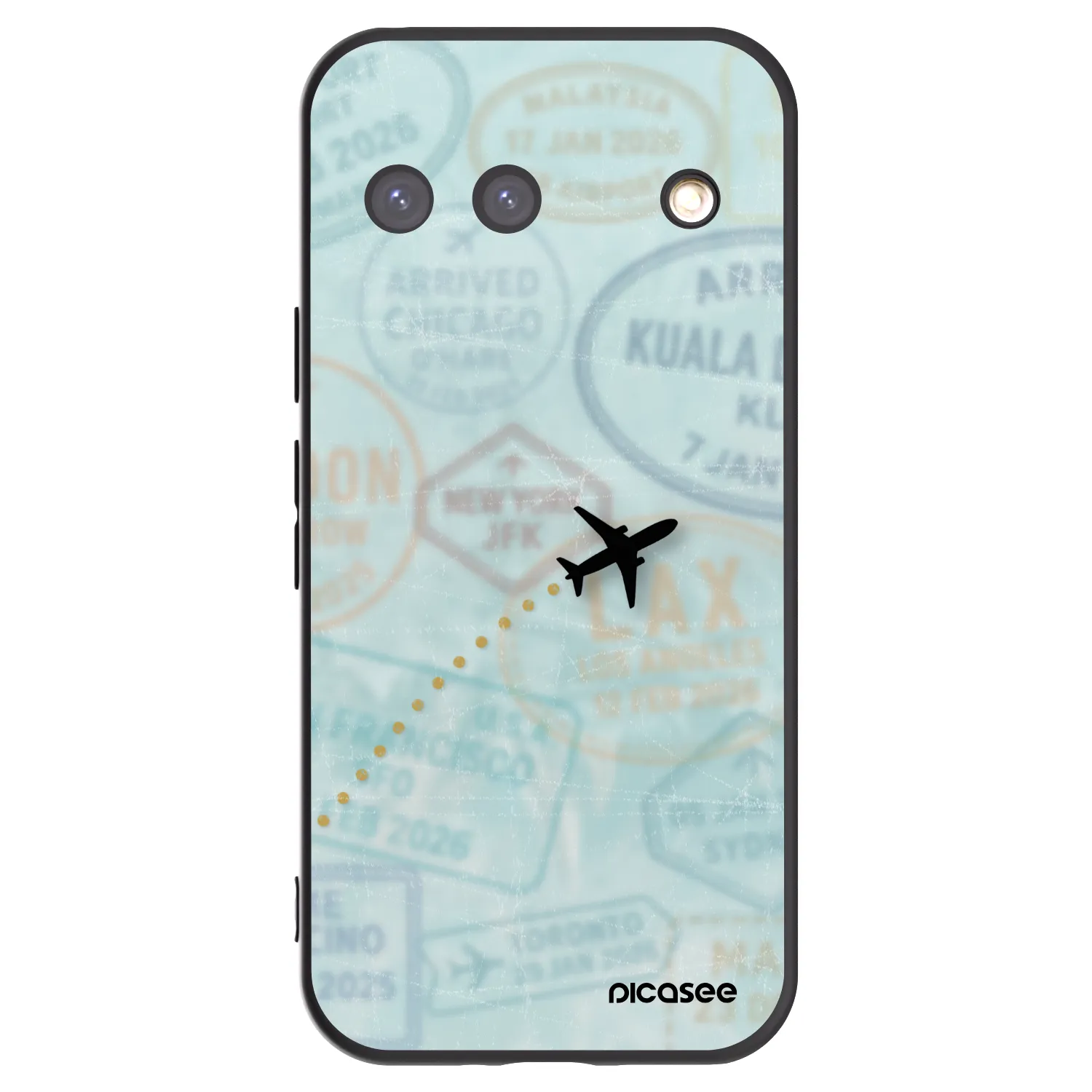 Picasee silikonowe czarne etui na Google Pixel 9 - FLIGHT PATH