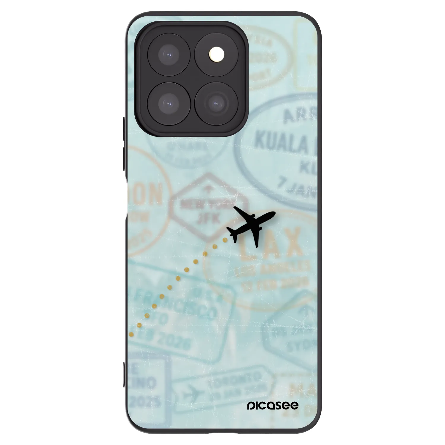Picasee silikonowe czarne etui na Honor X8c - FLIGHT PATH