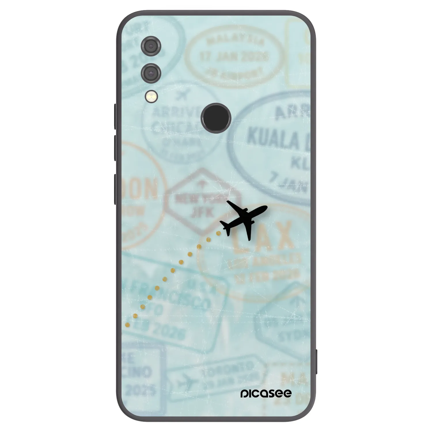 Picasee silikonowe czarne etui na Xiaomi Redmi Note 7 - FLIGHT PATH