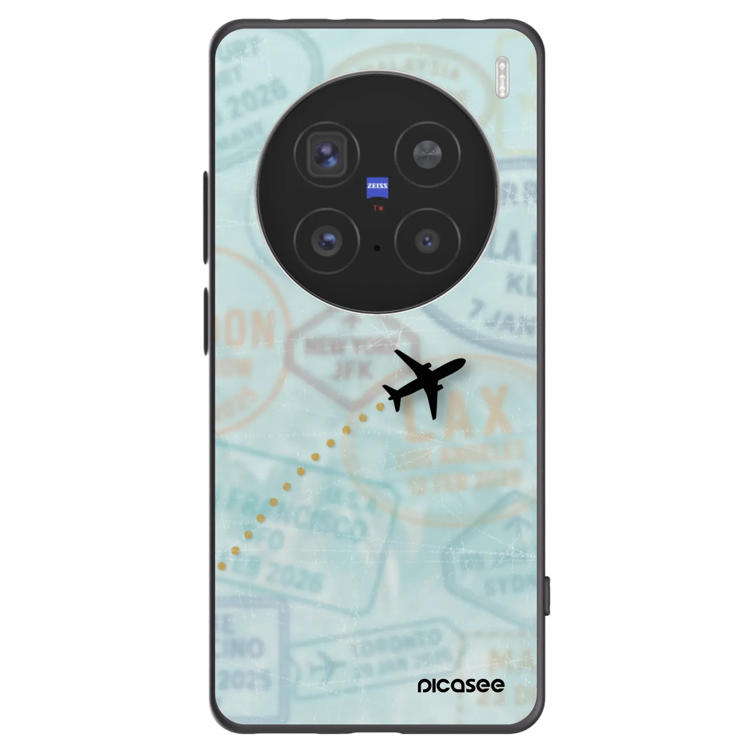Picasee silikonowe czarne etui na Vivo X200 Pro - FLIGHT PATH