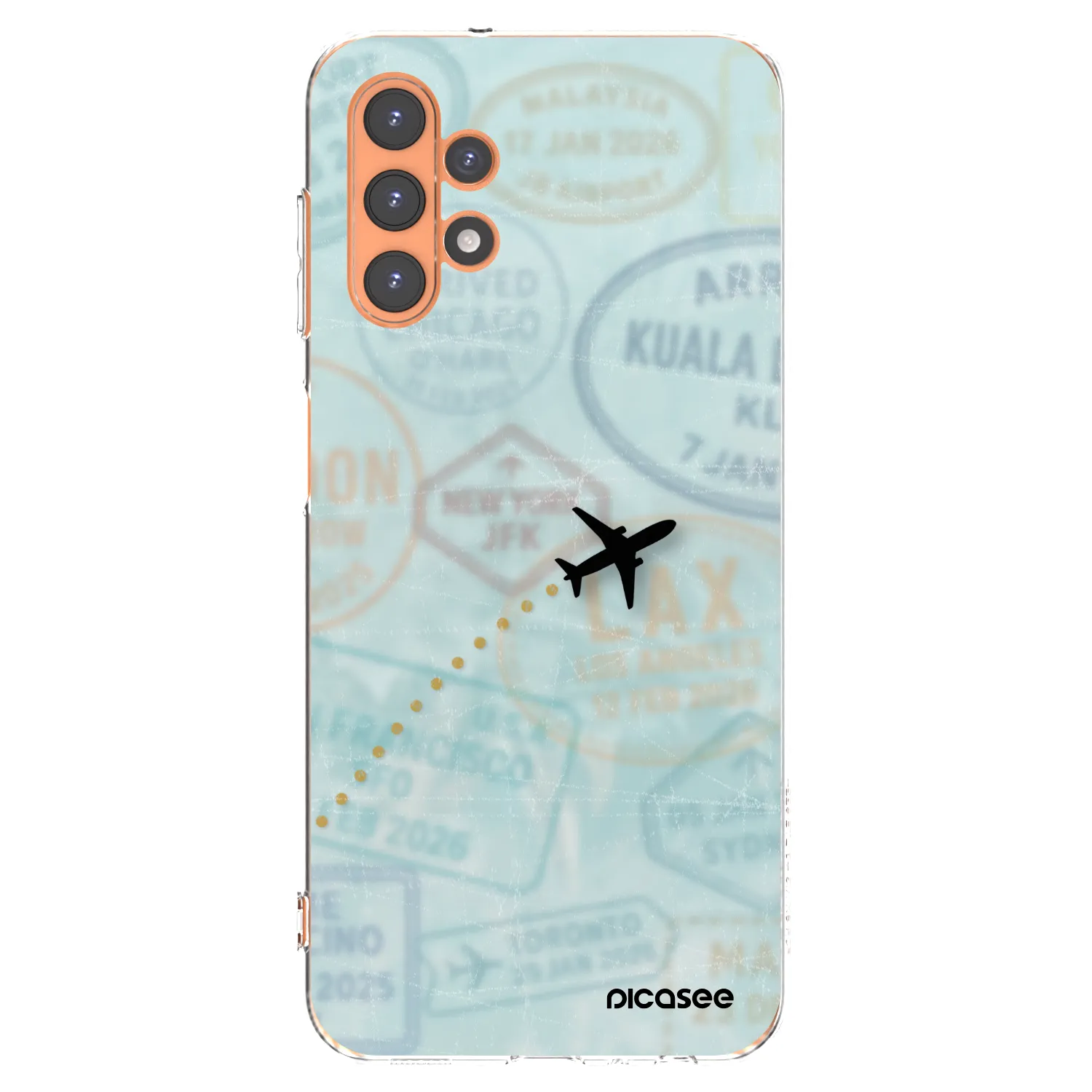 Picasee silikonowe przeźroczyste etui na Samsung Galaxy A13 5G - FLIGHT PATH