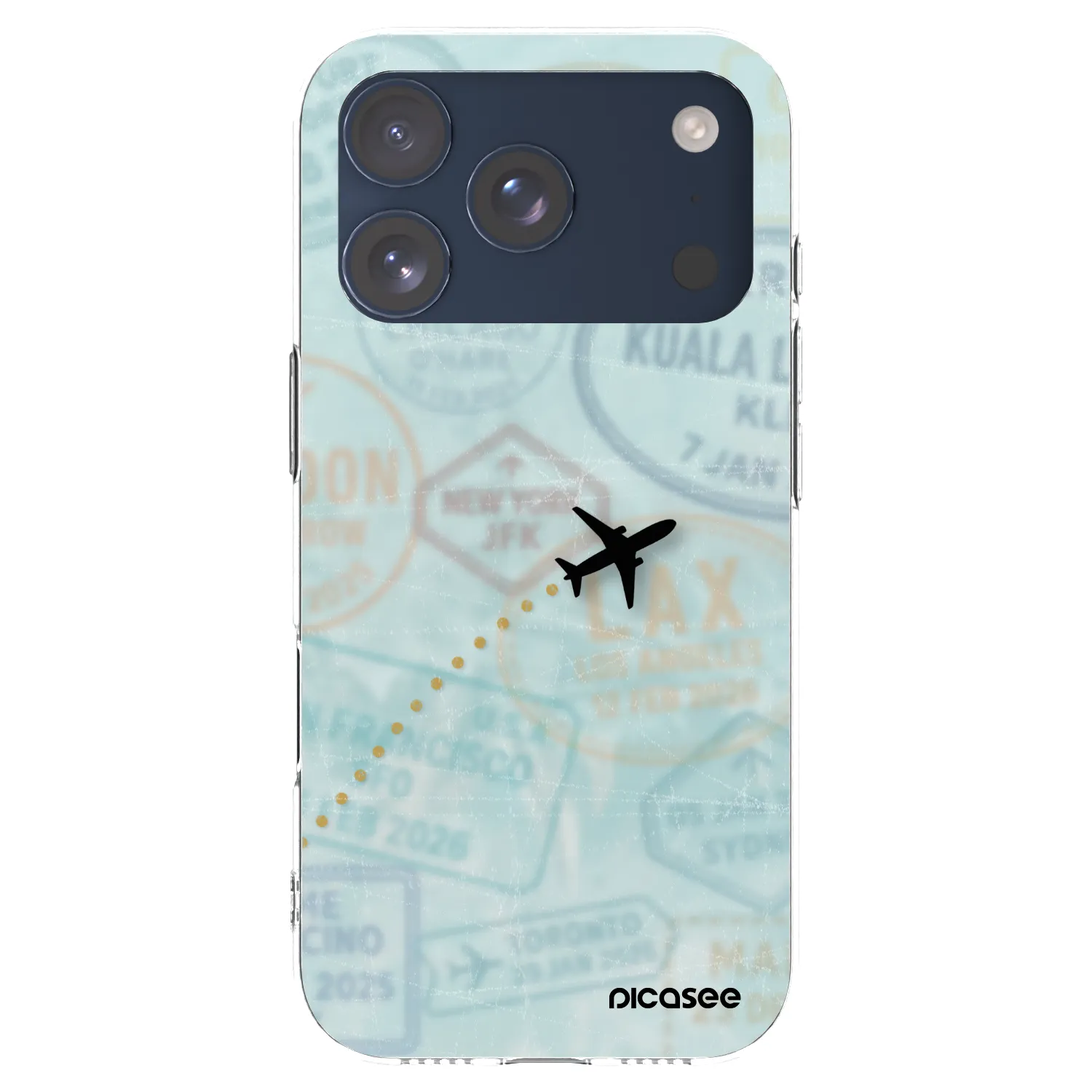 Picasee silikonowe przeźroczyste etui na Apple iPhone 17 Pro - FLIGHT PATH