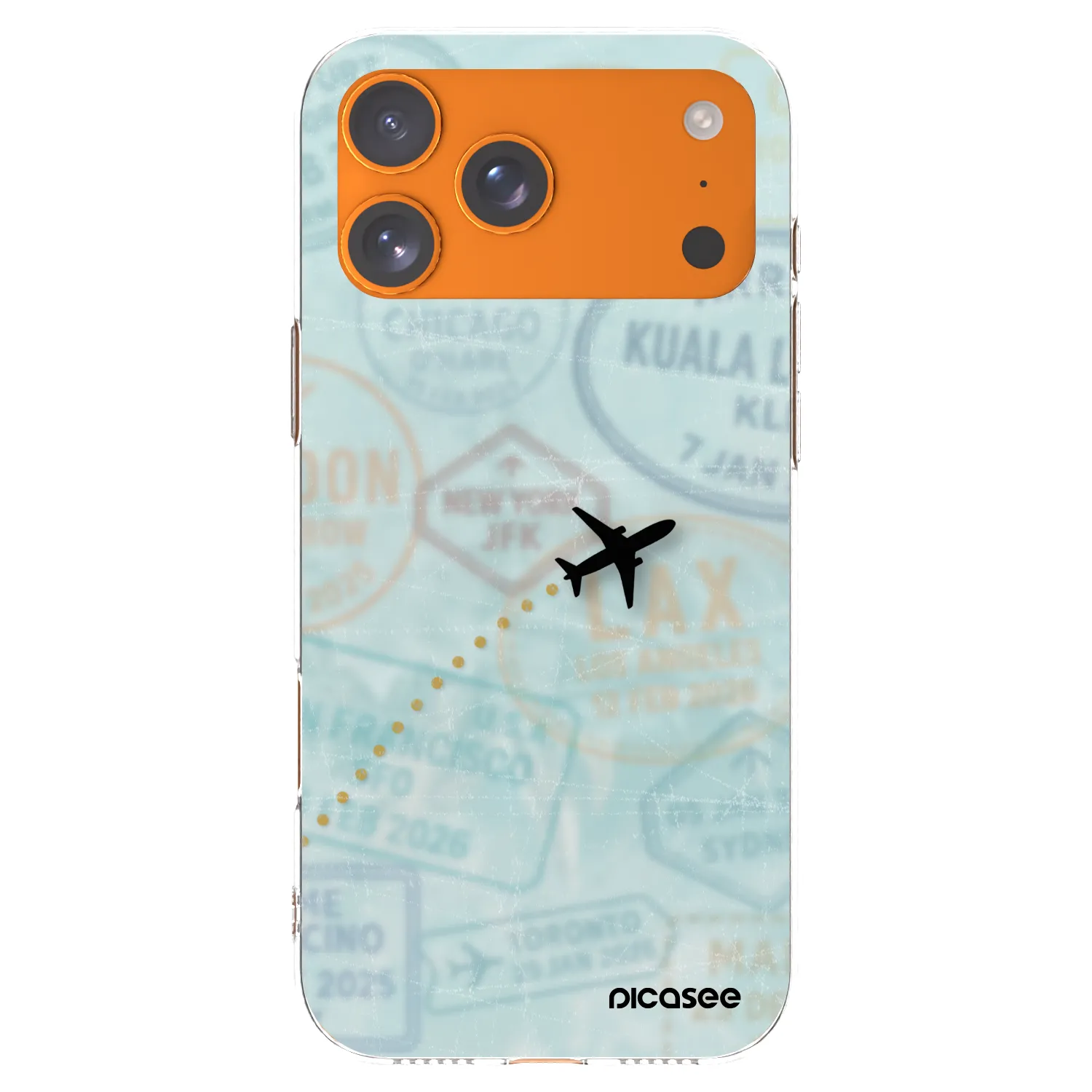 Picasee silikonowe przeźroczyste etui na Apple iPhone 17 Pro Max - FLIGHT PATH