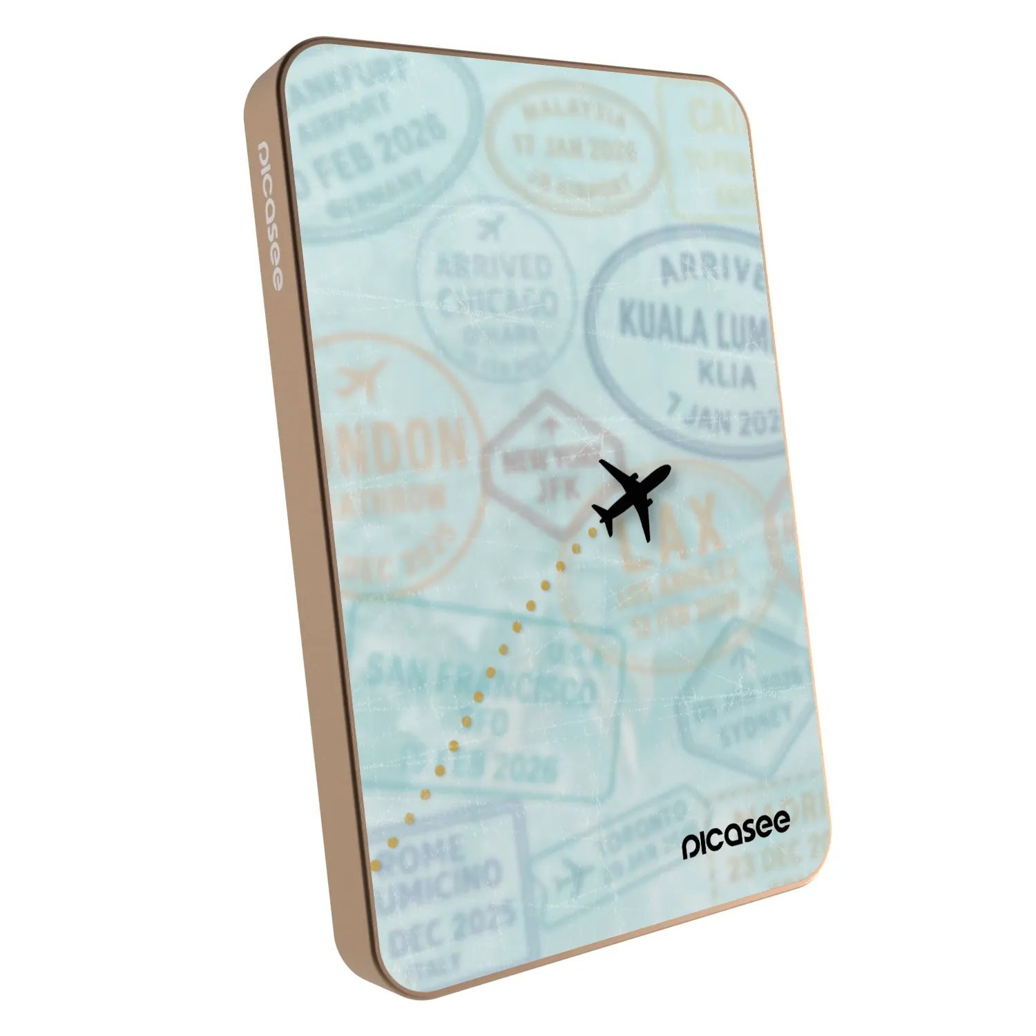 Picasee Powerbank z MagSafe 5 000 mAh Złoty - FLIGHT PATH