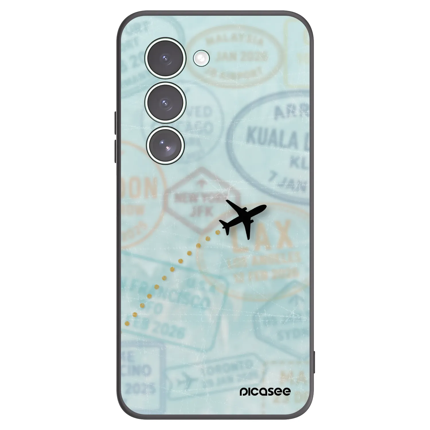 Picasee silikonowe czarne etui na Xiaomi Redmi 15 5G - FLIGHT PATH