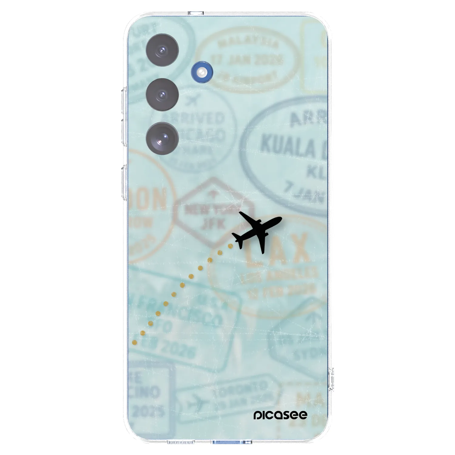 Picasee silikonowe przeźroczyste etui na Samsung Galaxy S25 FE 5G - FLIGHT PATH