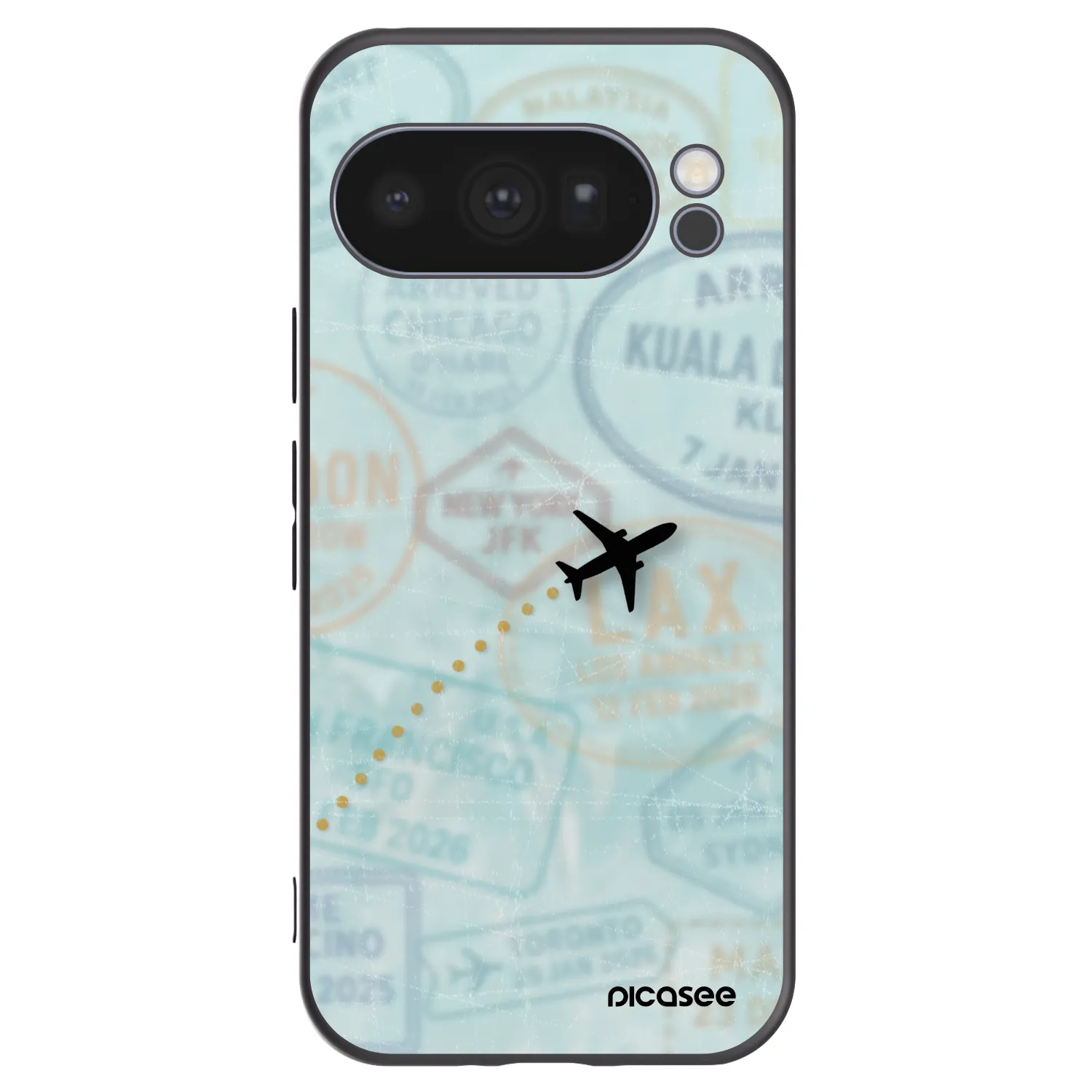 Picasee silikonowe czarne etui na Google Pixel 10 Pro - FLIGHT PATH