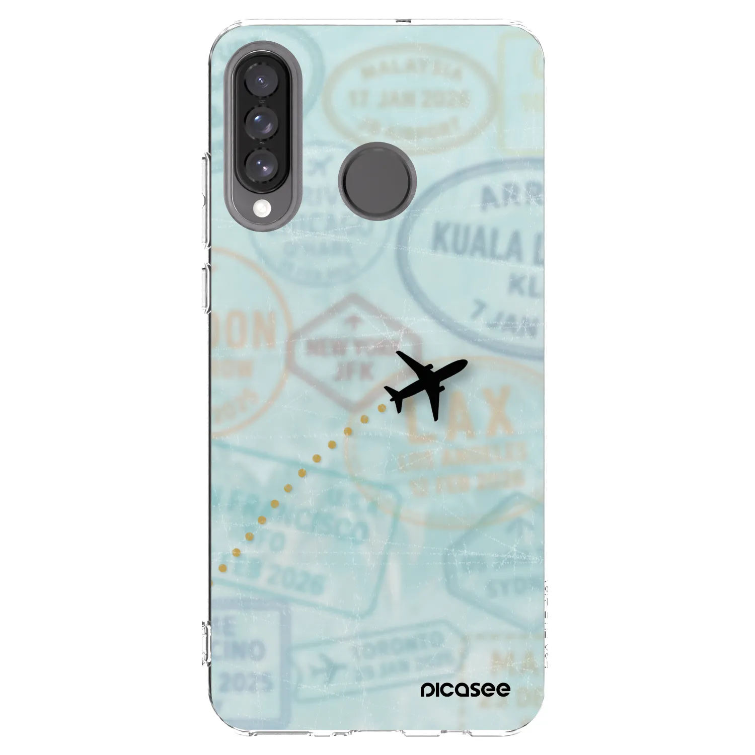 Picasee silikonowe przeźroczyste etui na Huawei P30 Lite - FLIGHT PATH
