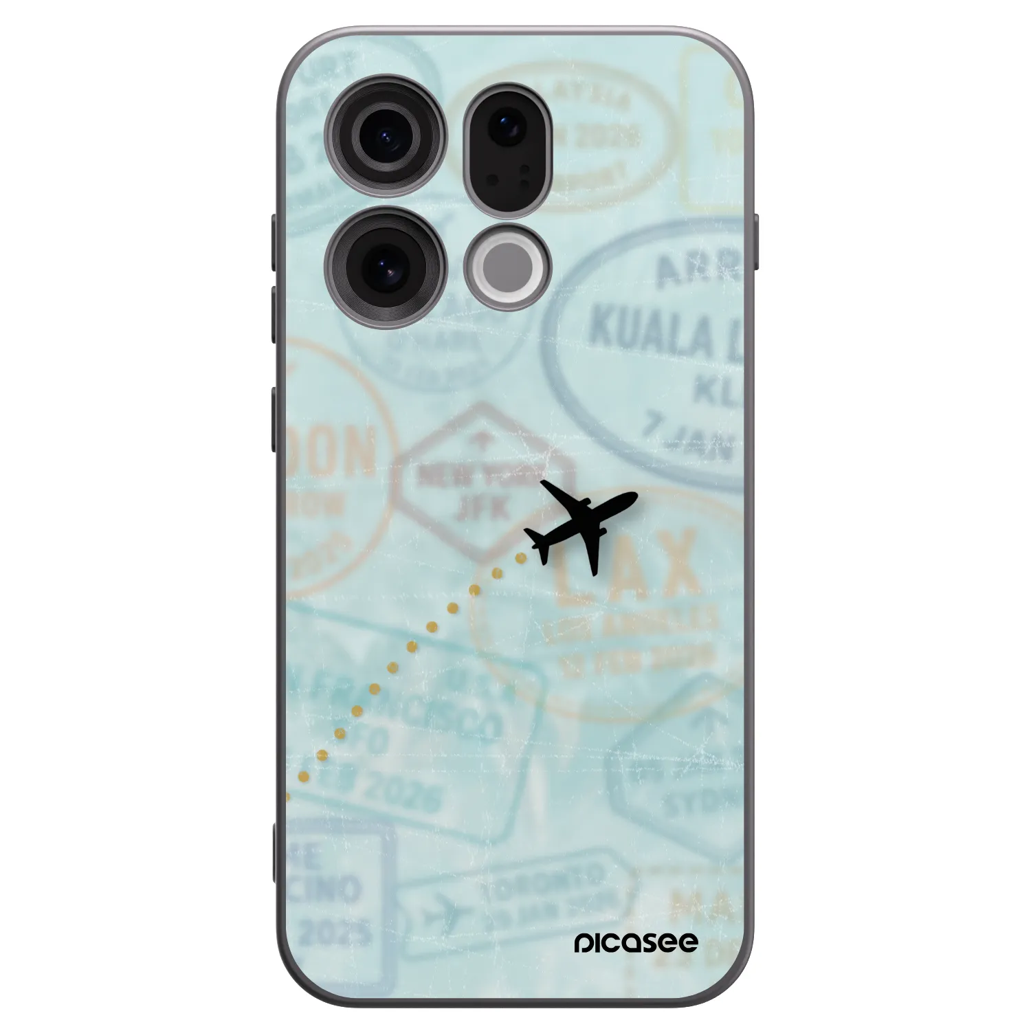 Picasee silikonowe czarne etui na OPPO Find X9 - FLIGHT PATH