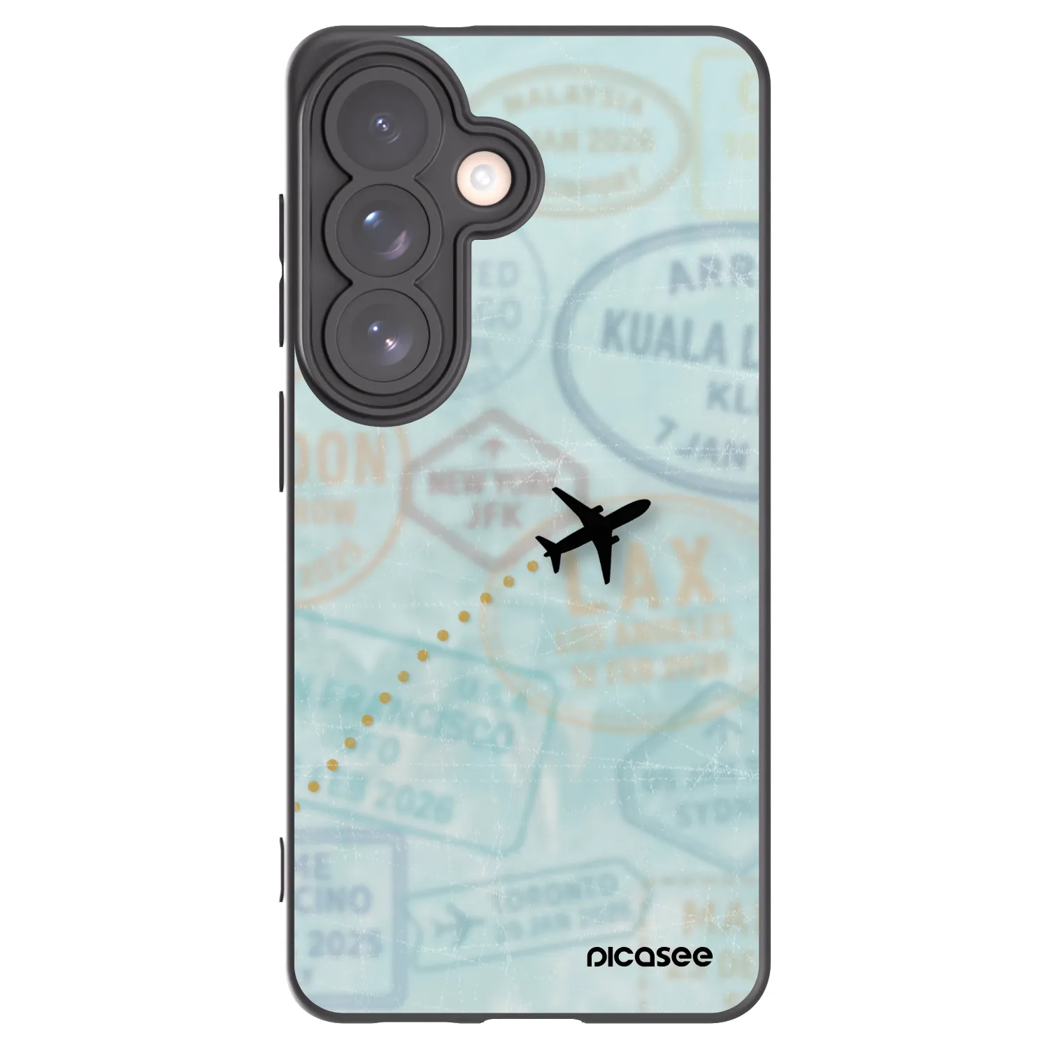 Picasee silikonowe czarne etui na Samsung Galaxy S26 - FLIGHT PATH