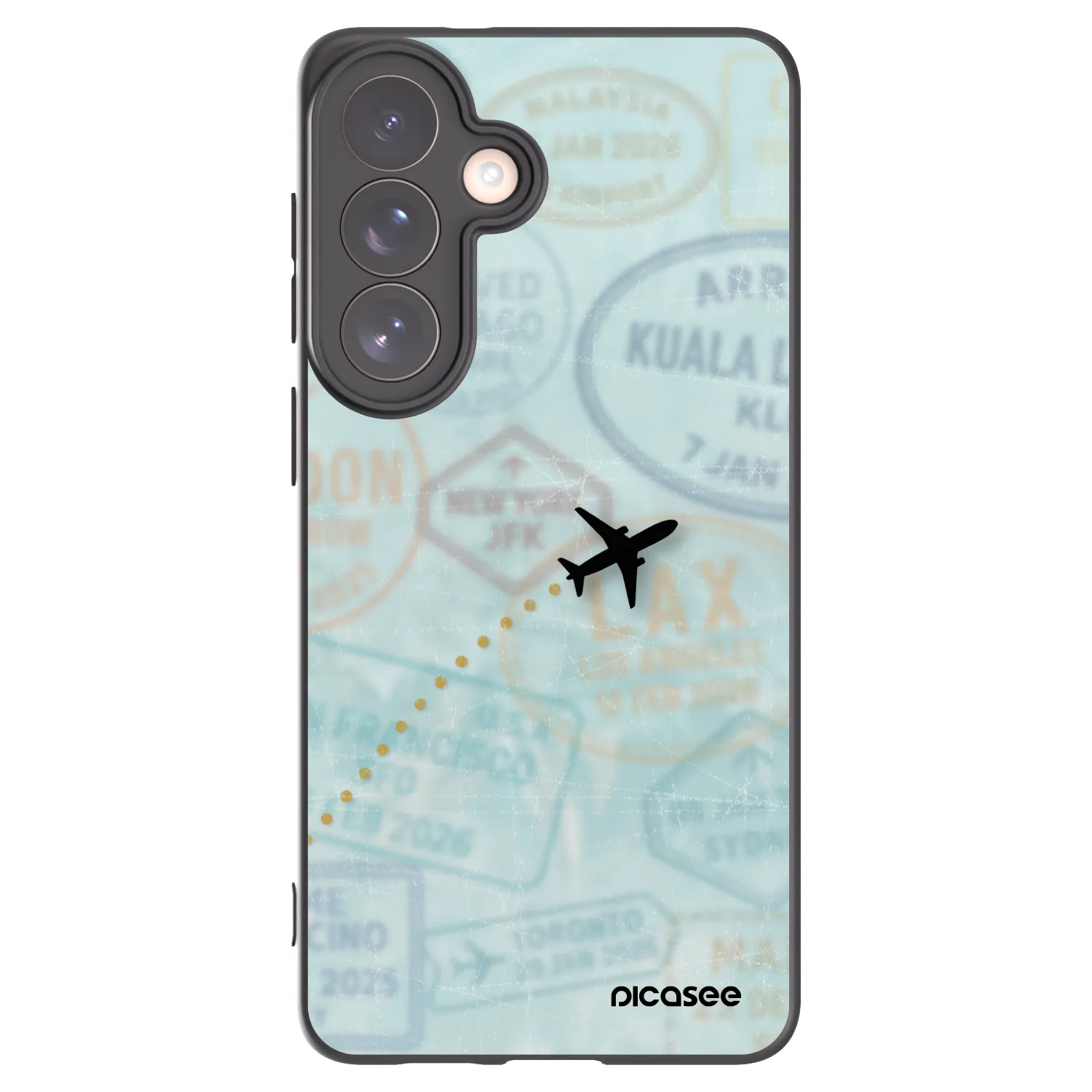 Picasee silikonowe czarne etui na Samsung Galaxy S26+ - FLIGHT PATH