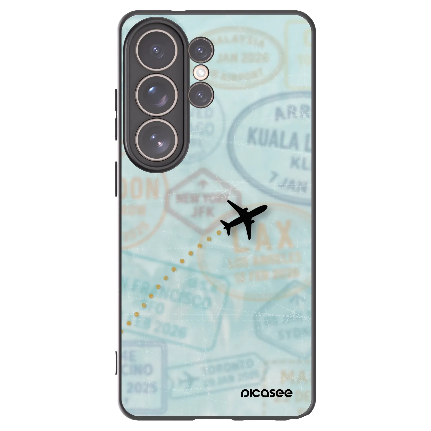 Picasee silikonowe czarne etui na Samsung Galaxy S26 Ultra - FLIGHT PATH