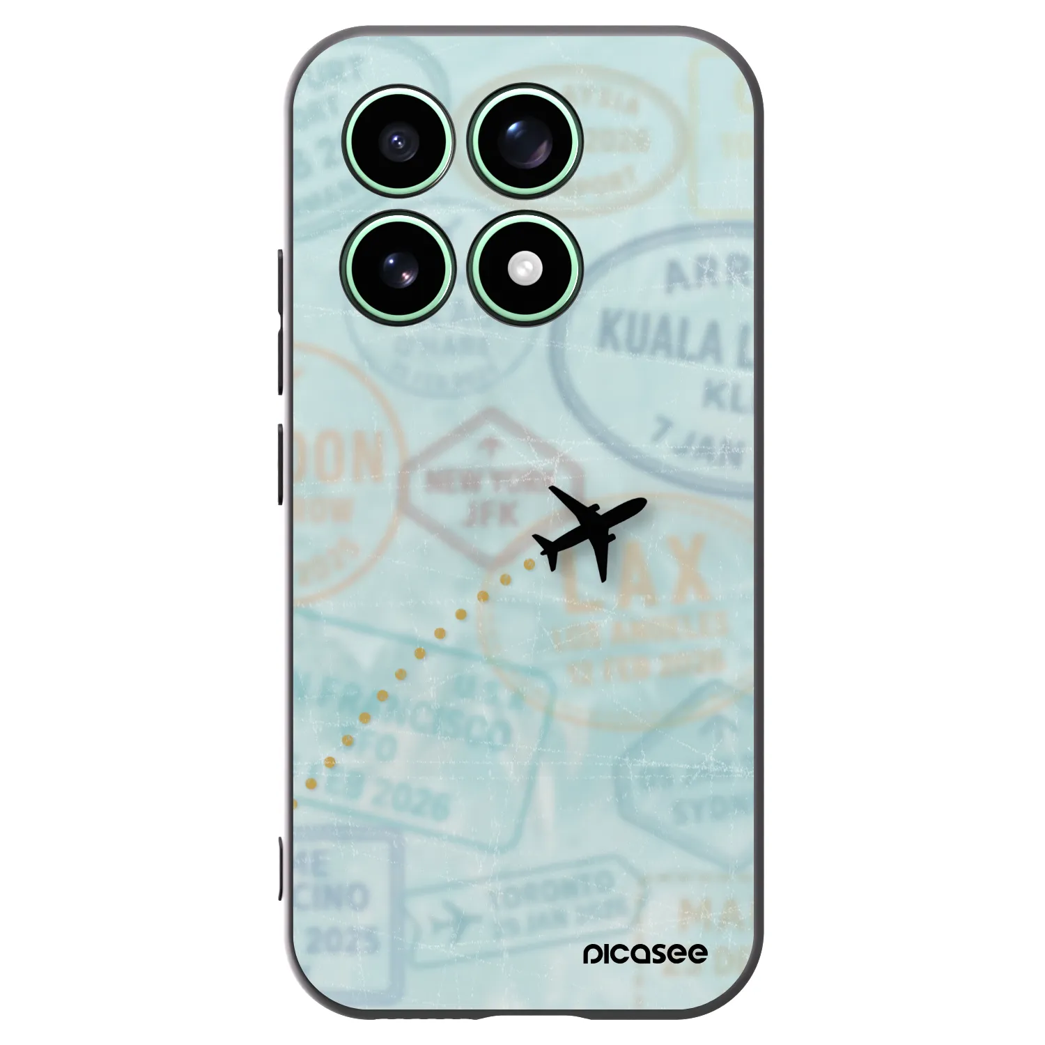 Picasee silikonowe czarne etui na Xiaomi 17 - FLIGHT PATH