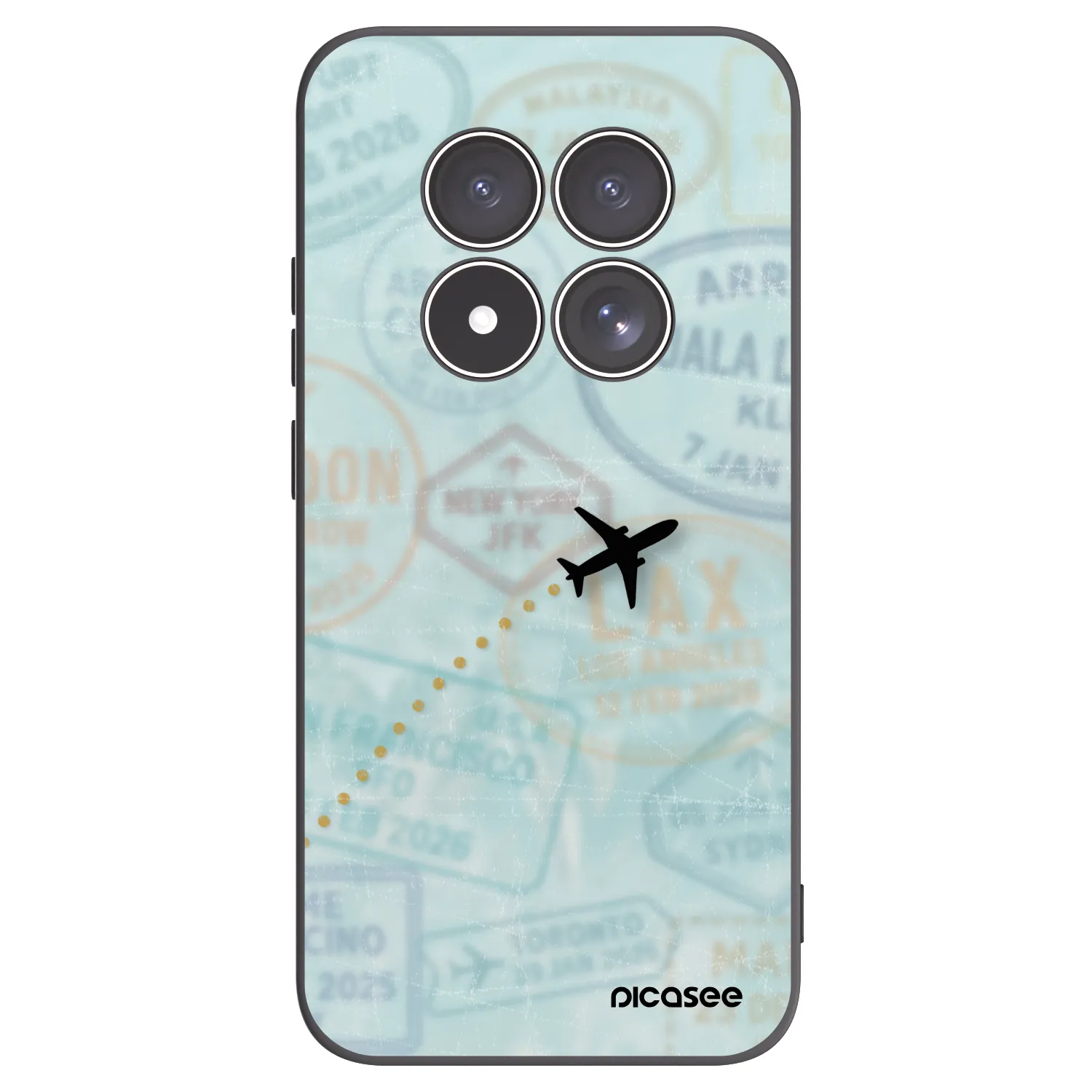 Picasee silikonowe czarne etui na Xiaomi Redmi Note 15 Pro 5G - FLIGHT PATH
