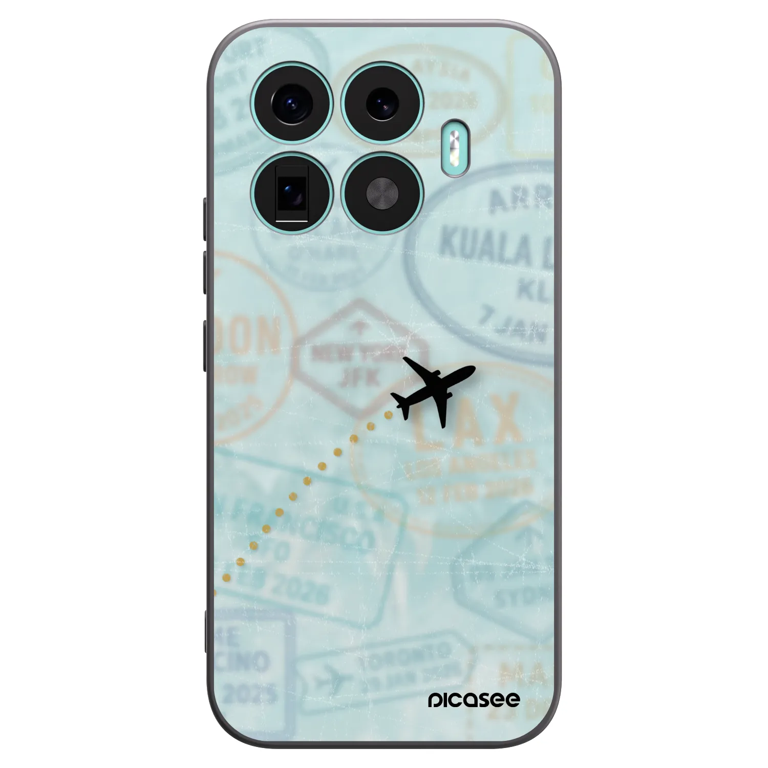 Picasee silikonowe czarne etui na Xiaomi 17T - FLIGHT PATH
