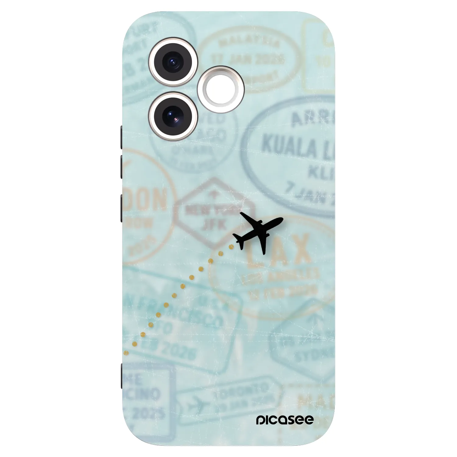 Picasee silikonowe czarne etui na Honor 600 Lite - FLIGHT PATH