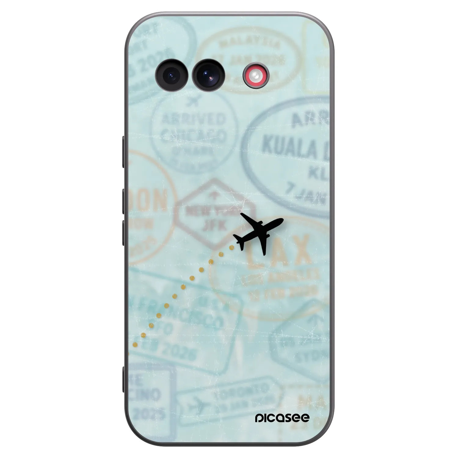 Picasee silikonowe czarne etui na Google Pixel 10a - FLIGHT PATH