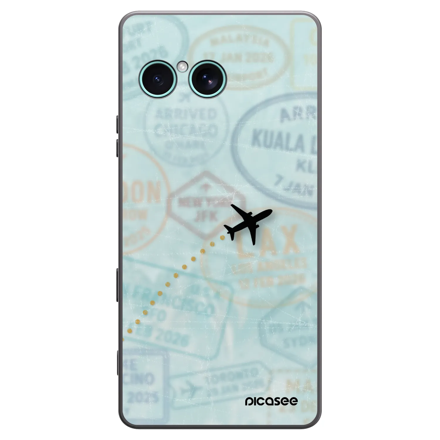 Picasee silikonowe czarne etui na Sony Xperia 10 VII - FLIGHT PATH