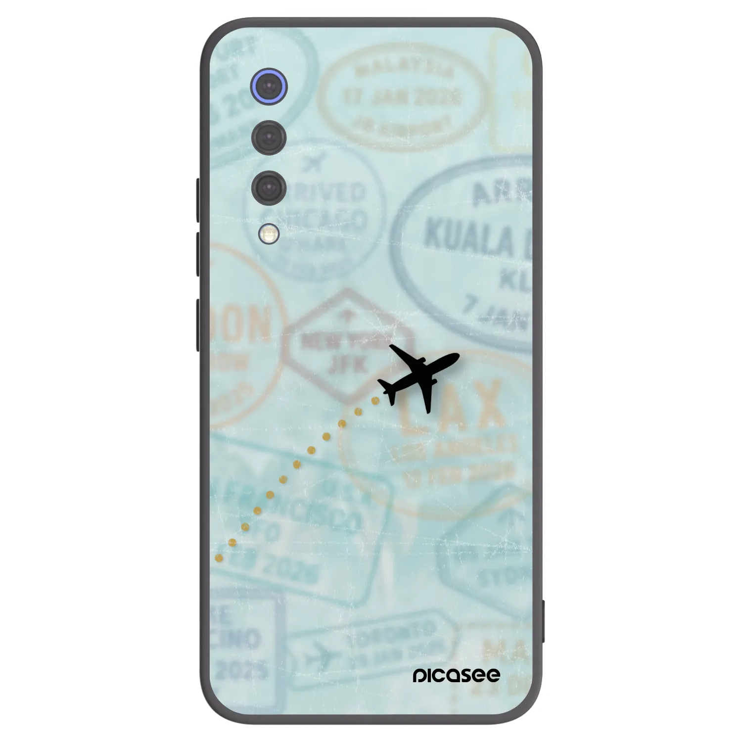 Picasee silikonowe czarne etui na Xiaomi Mi 9 SE - FLIGHT PATH
