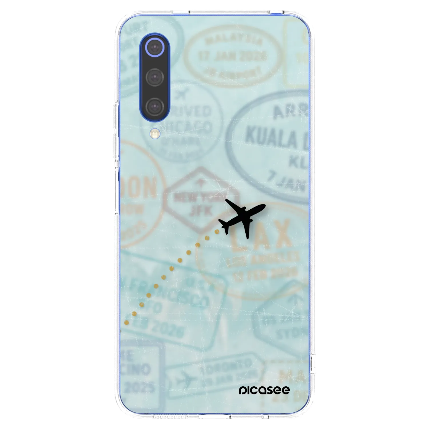 Picasee silikonowe przeźroczyste etui na Xiaomi Mi 9 SE - FLIGHT PATH