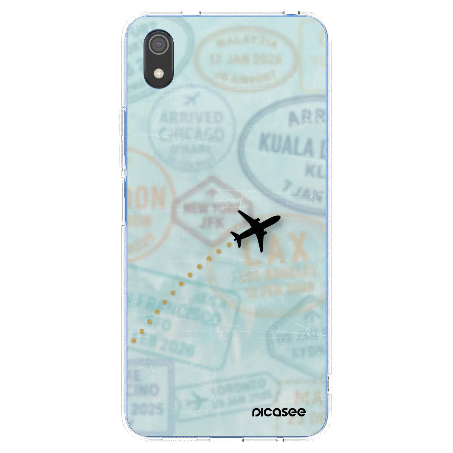 Picasee silikonowe przeźroczyste etui na Xiaomi Redmi 7A - FLIGHT PATH